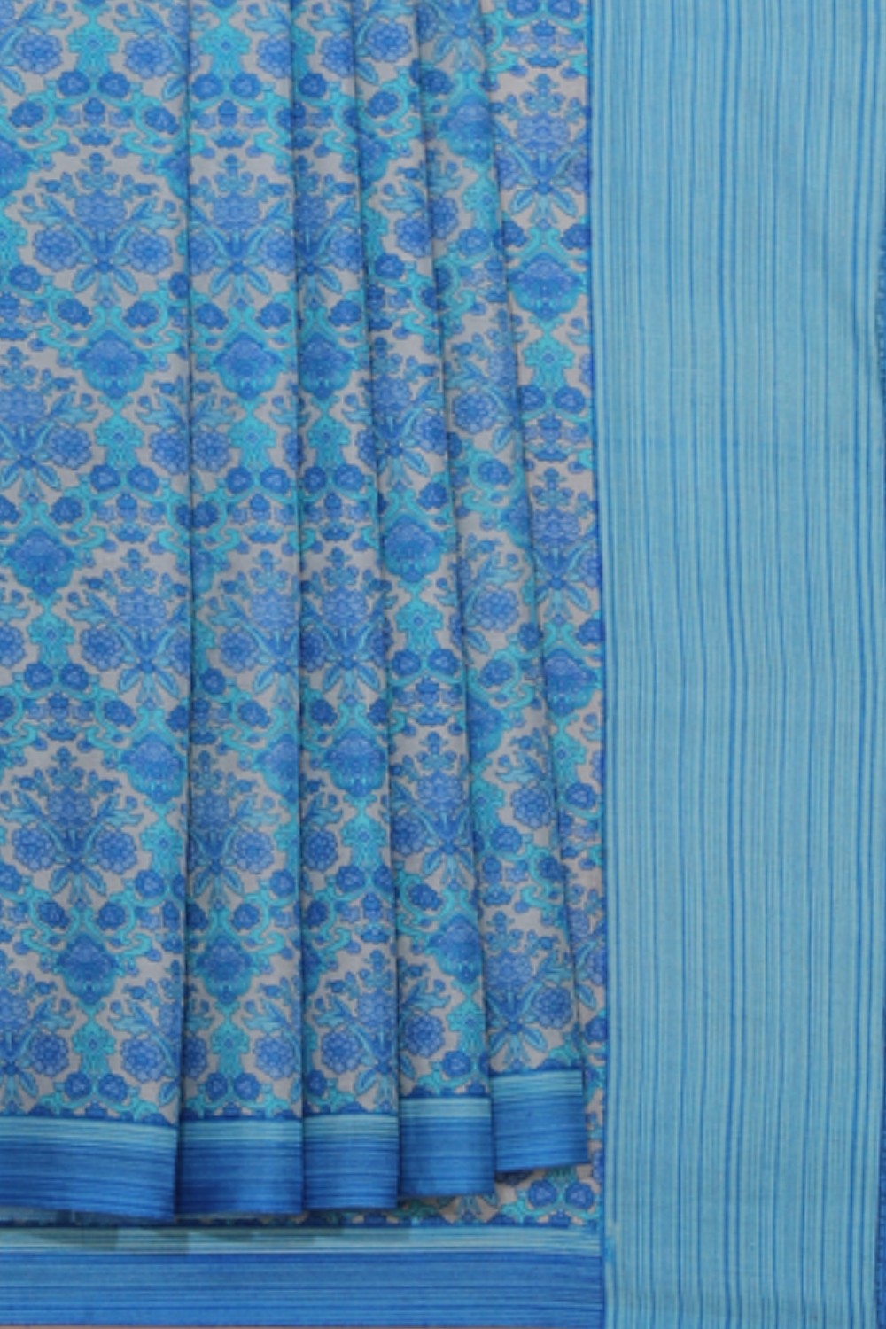 Kalanjali Floral Print Silk Saree – Women's