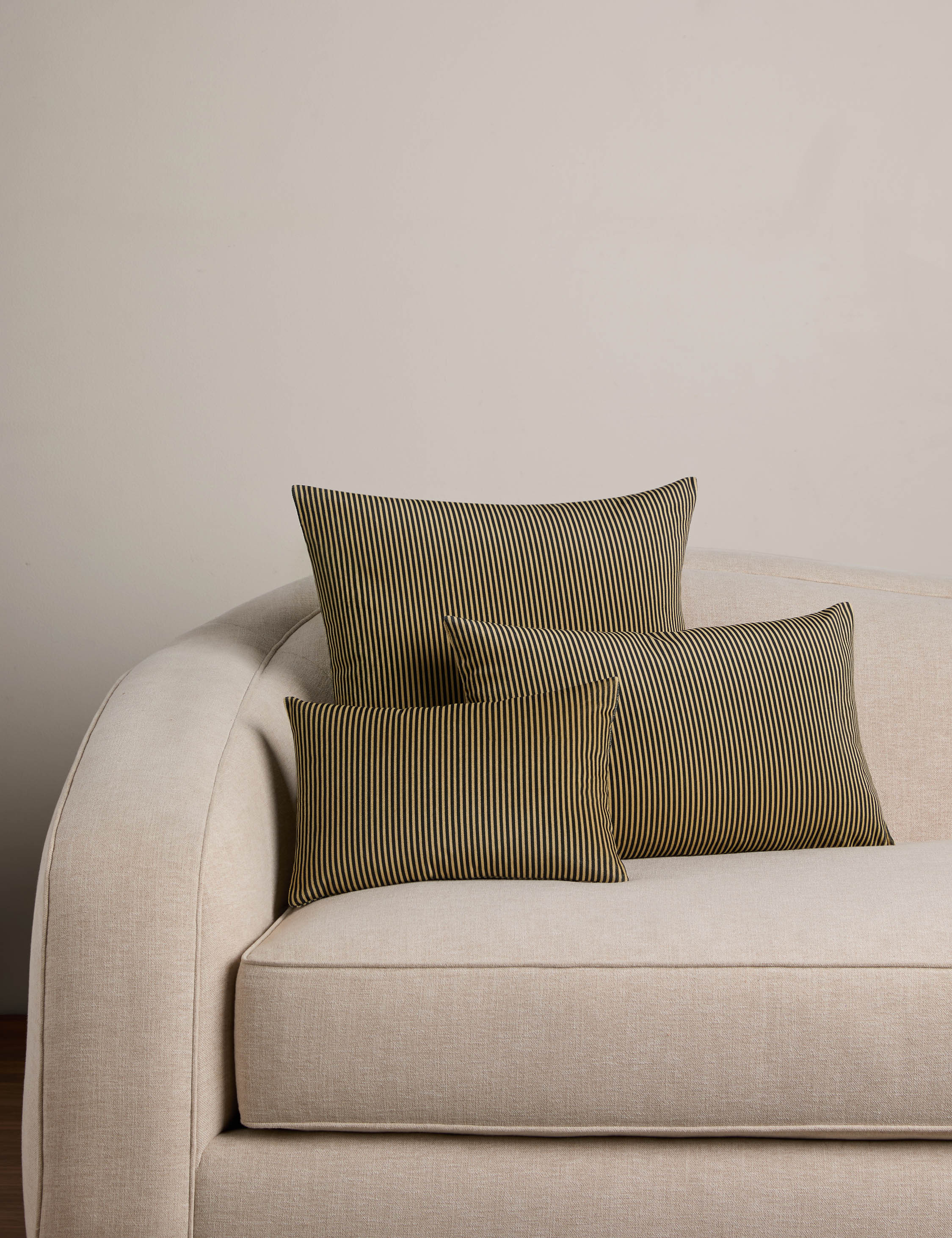 Lulu and Georgia Striped Velvet Pillow by Sarah Sherman Samuel