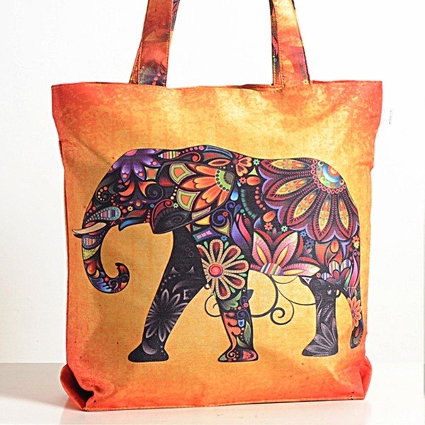 Swayam India Abstract Elephant Animal Theme Bag- Folk-Elephant - view 2