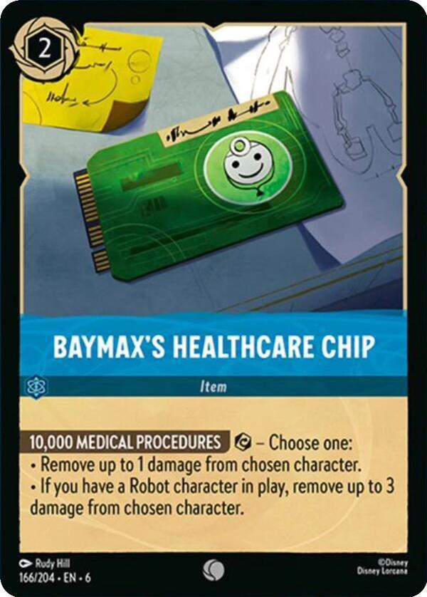 204 azurite sea – Lorcana Baymax's Healthcare Chip - 166/204 [Azurite Sea] [Non-Foil]
