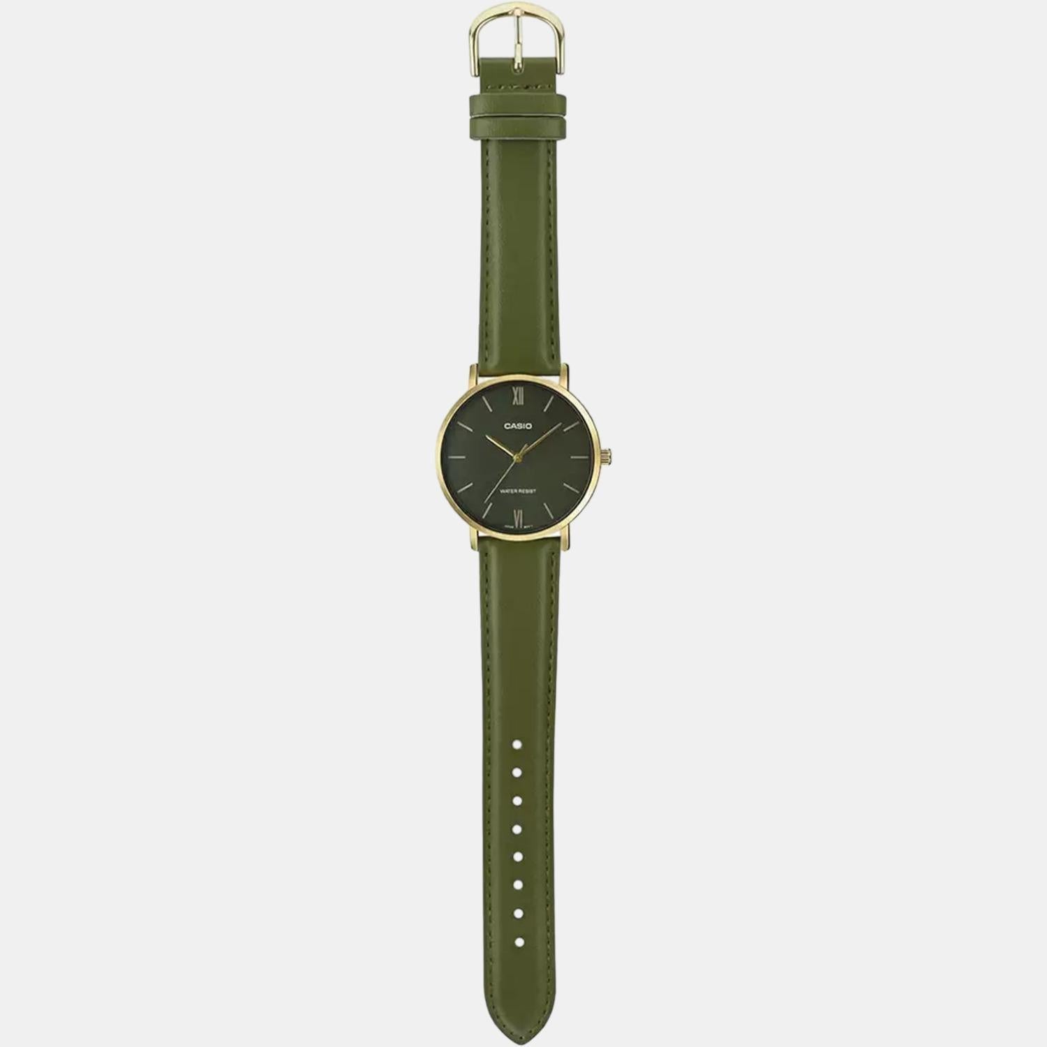 Casio Enticer Men Quartz Green Dial Analog Leather Watch A1782 - view 6