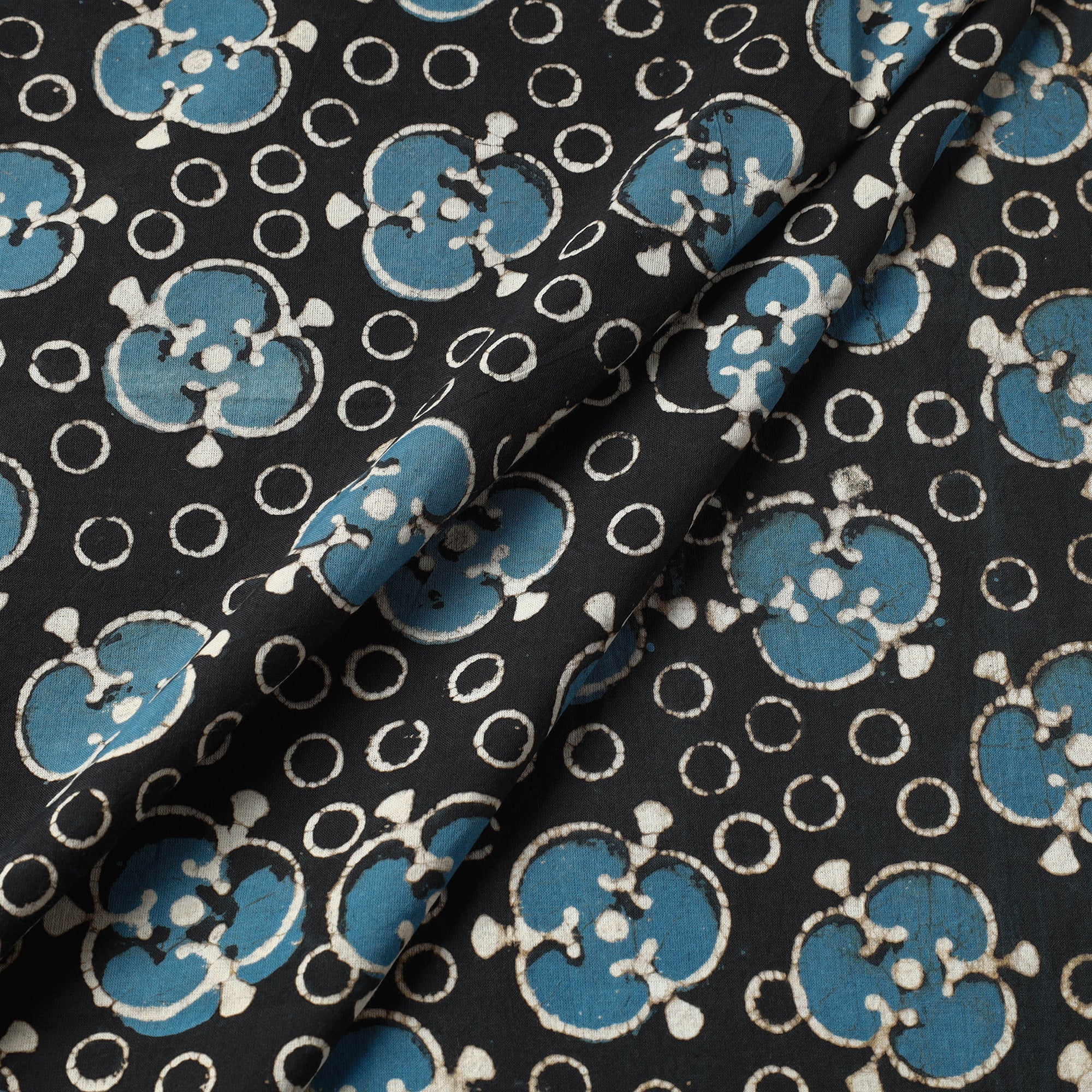 HAVELI CHRONICLES Black - Pipad Block Printed Cotton Fabric - view 2