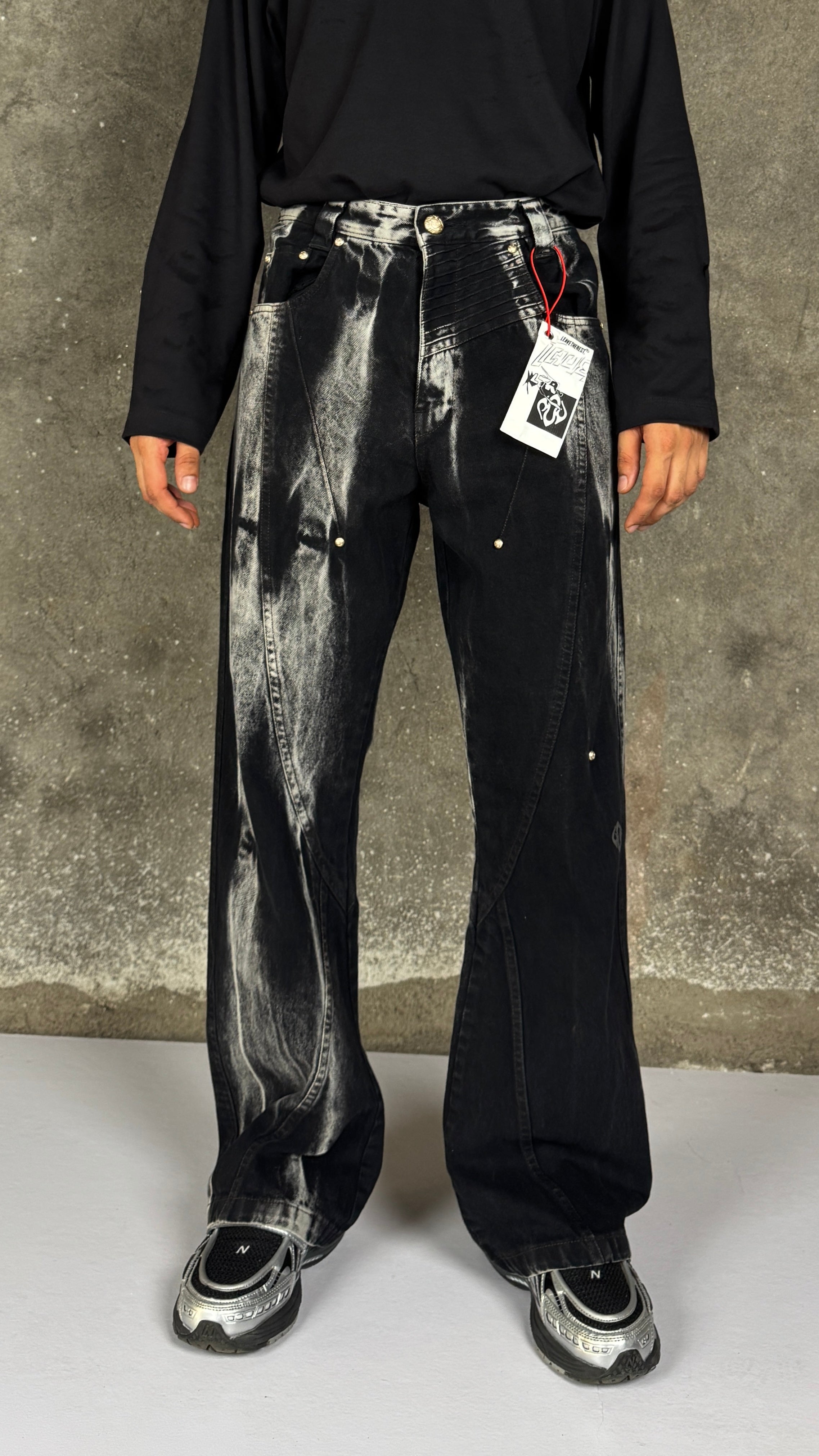 Leave The Rest Waves Panelled-Shibori Black - view 2