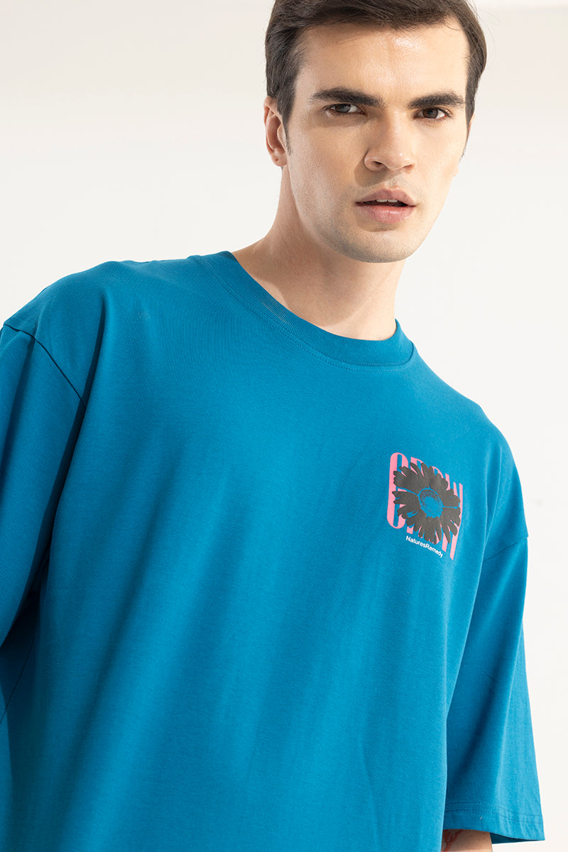 SNITCH Natures Remedy Blue Oversized T-Shirt - view 5