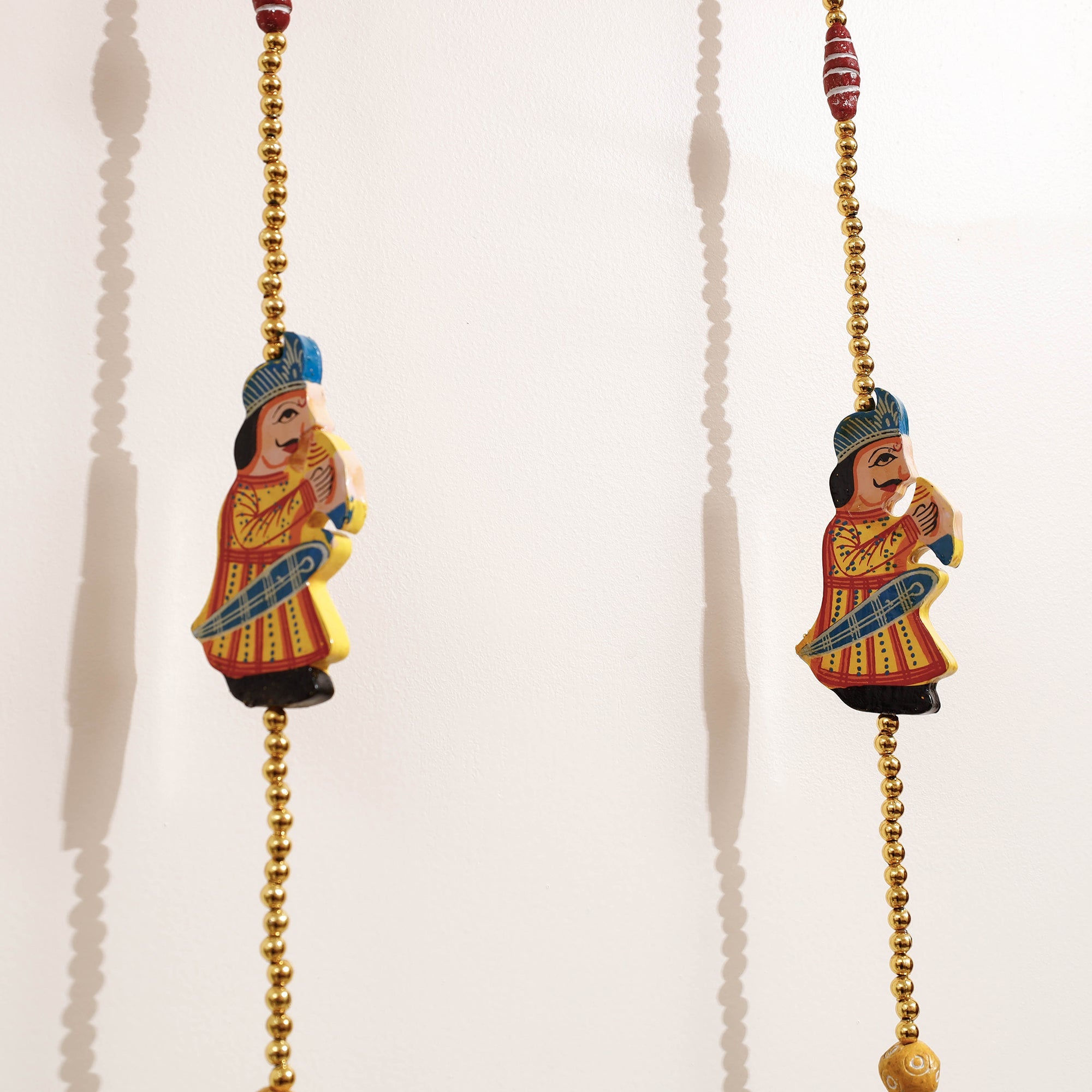 DEVENDRA SINGH Banaras Handpainted Wooden & Beadwork Decorative Hangings (Set of 2) - view 4