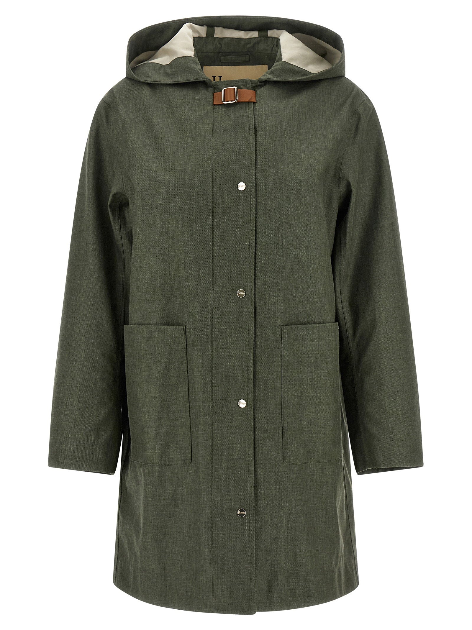 Herno Linen Raincoat – 50% li, 45% wo, 5% se
