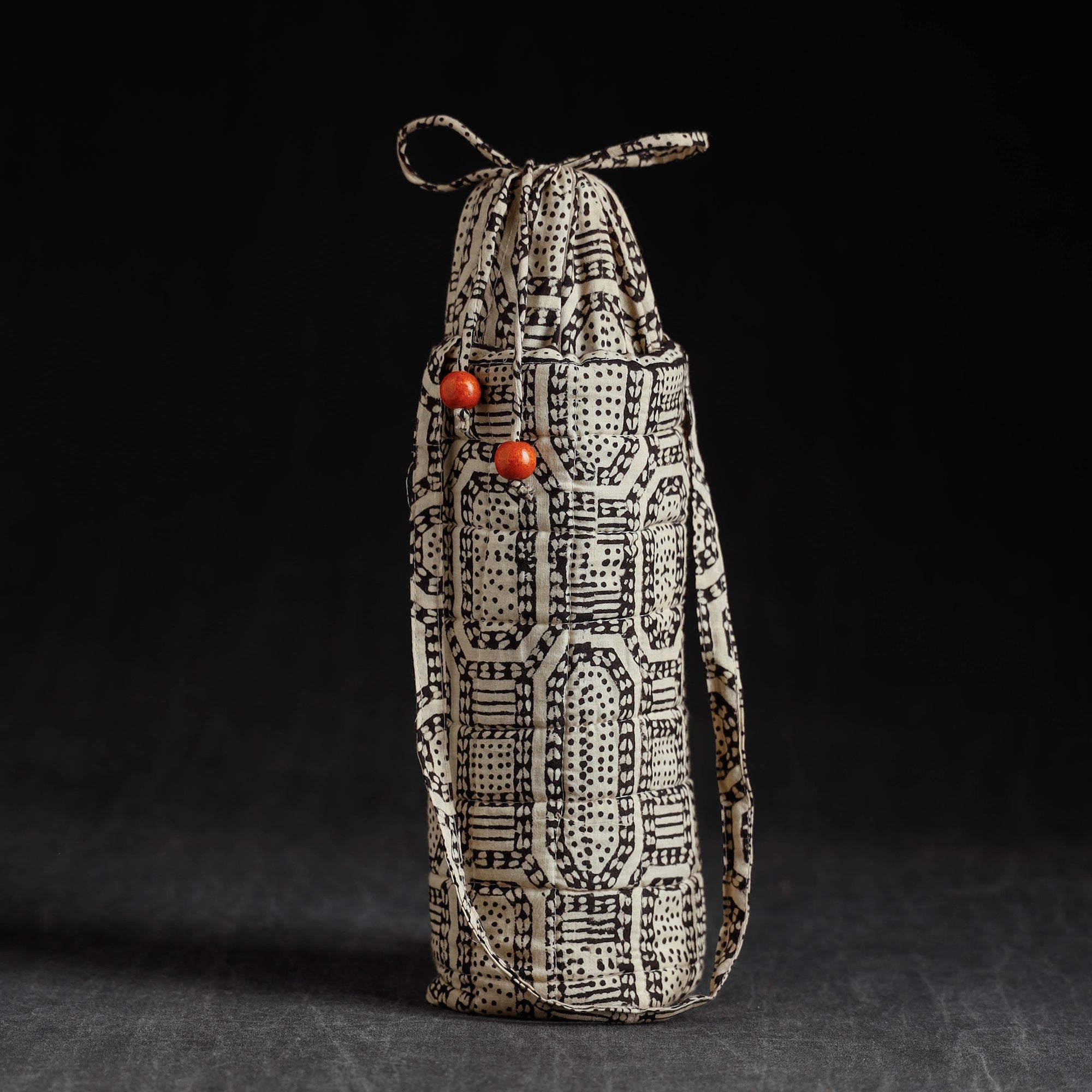 JALPARI Beige - Block Printed Cotton 1L Water Bottle Cover - view 2