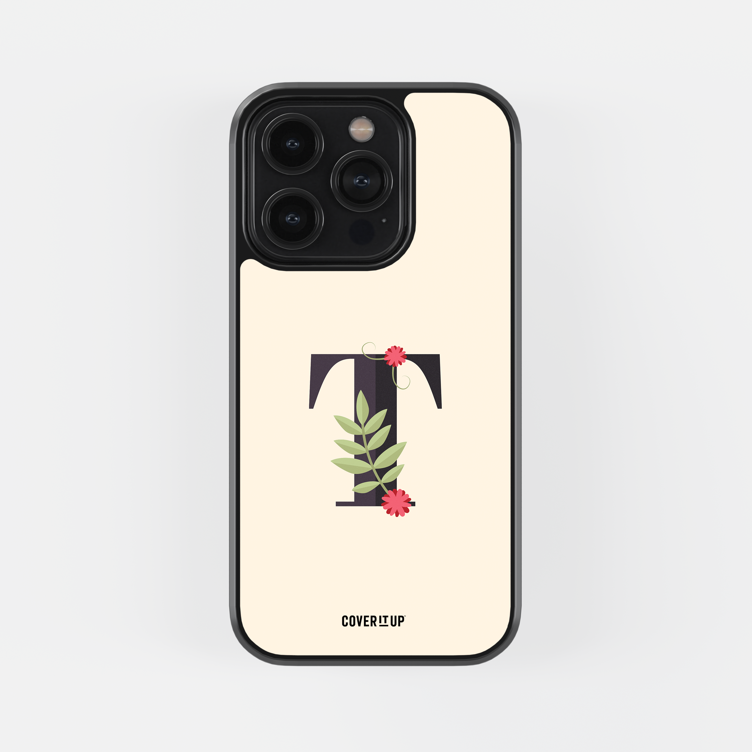 Design Phone Cases Limited Edition Floral Initial Glass Case - view 41