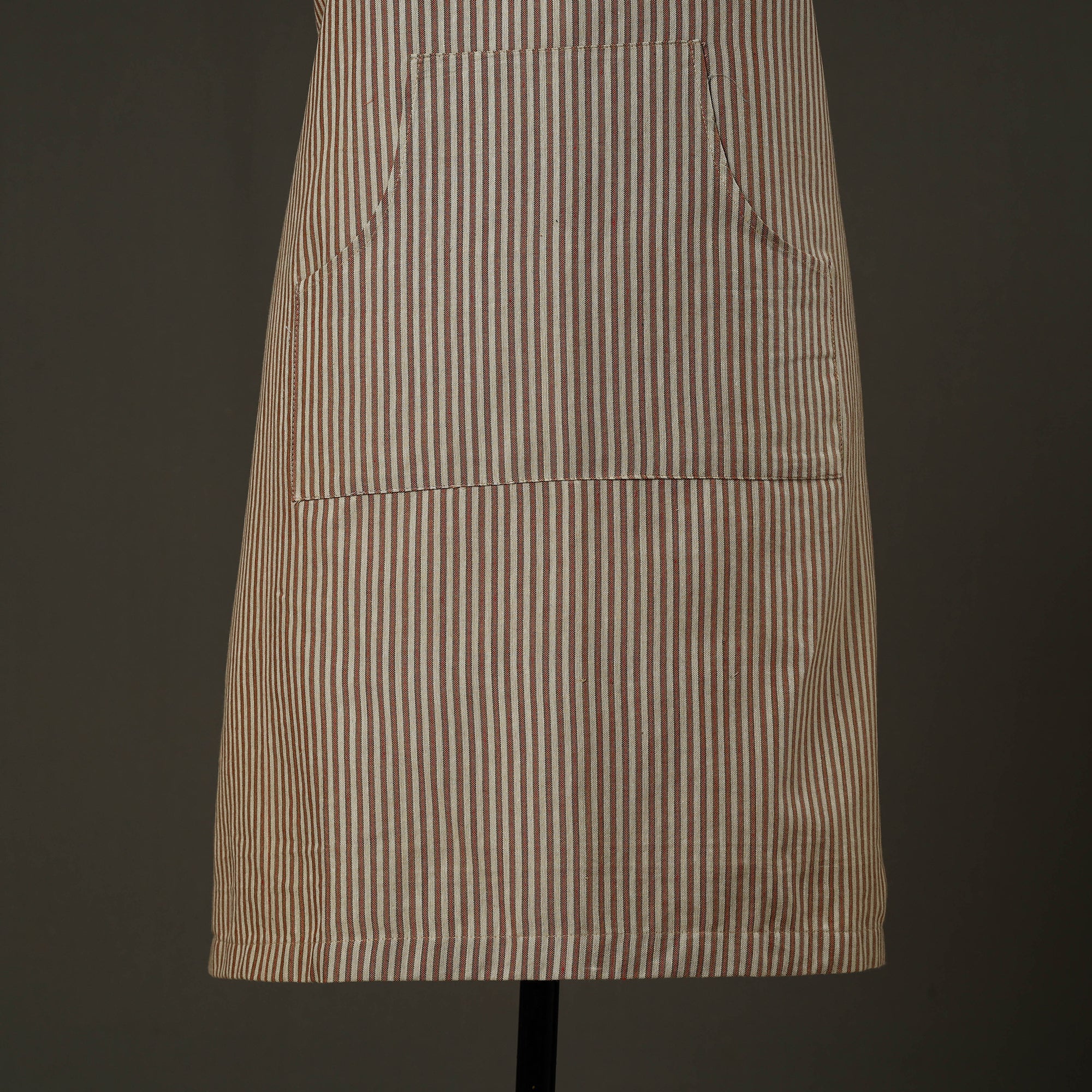JALPARI Brown - Jhiri Handloom Cotton Apron with Pocket 45 - view 2