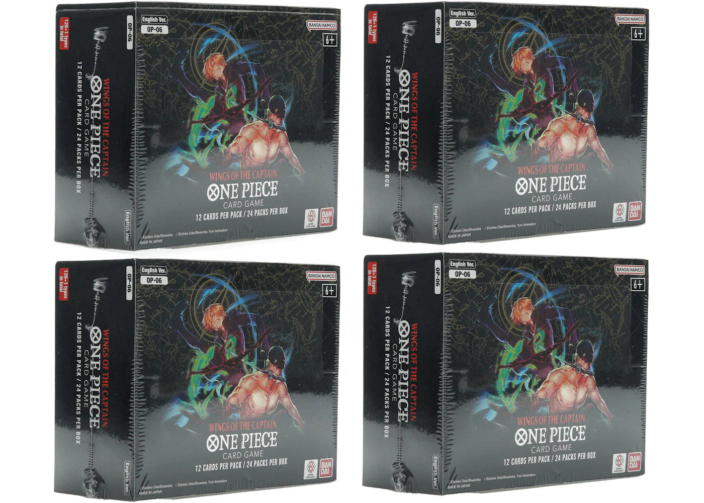 2024 Bandai One Piece Card Game Wings of the Captain Booster Box (OP-06) (English) 4x Lot