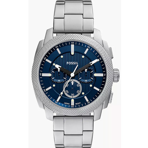 Fossil Machine Blue Dial Men 44mm FS6096