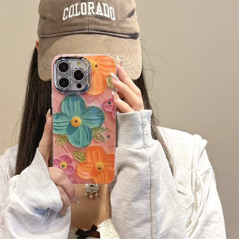 Peeperly Fantasy Rhinestone Oil Painting Floral Case - view 2
