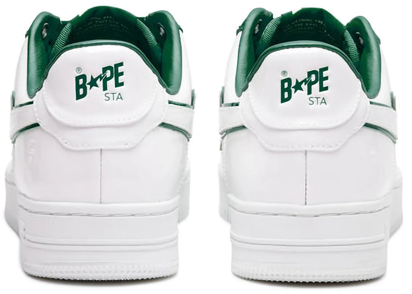 A Bathing Ape Bape Sta Patent Leather White Green - view 3