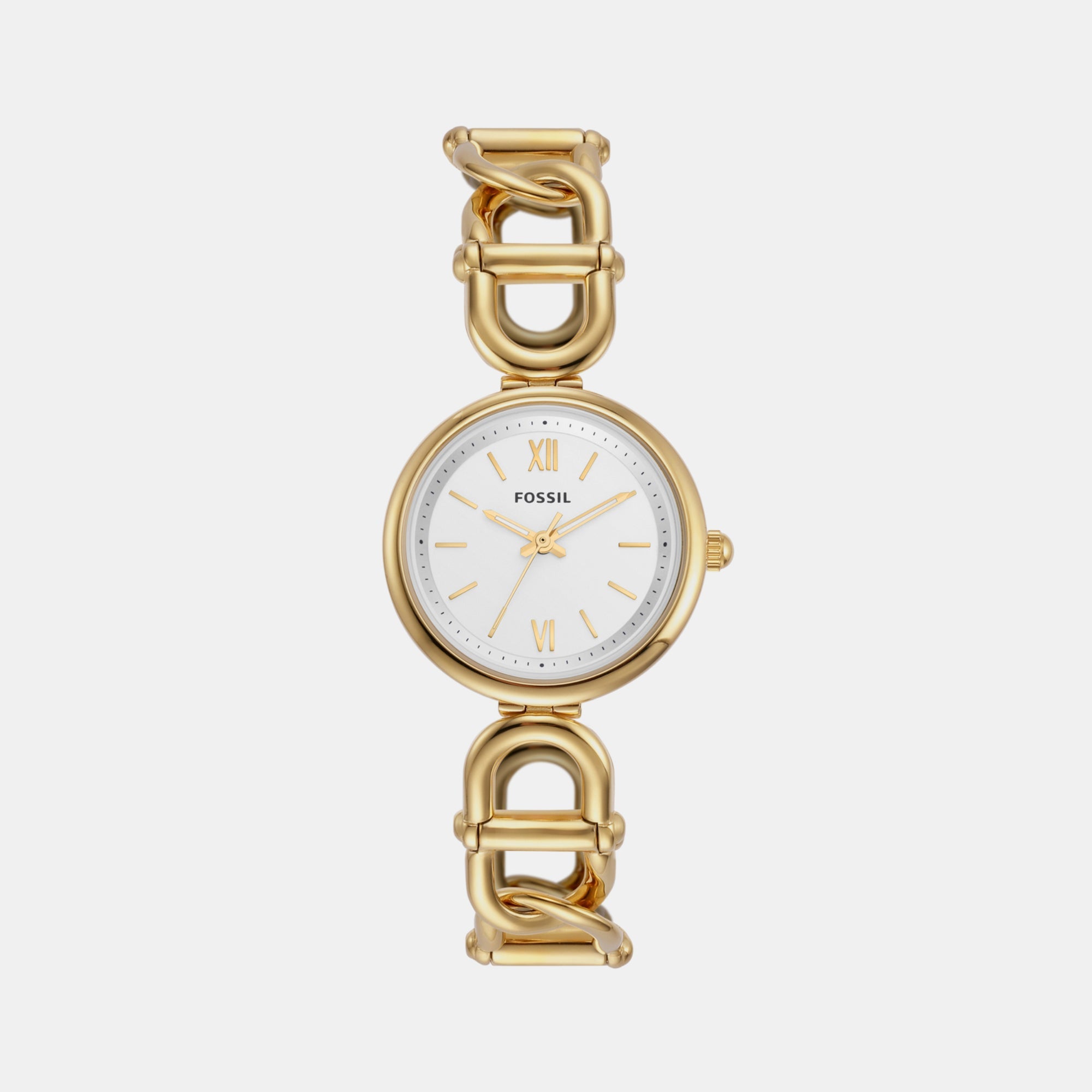 Fossil Carlie Women Quartz Silver Dial Analog Stainless Steel Watch ES5272