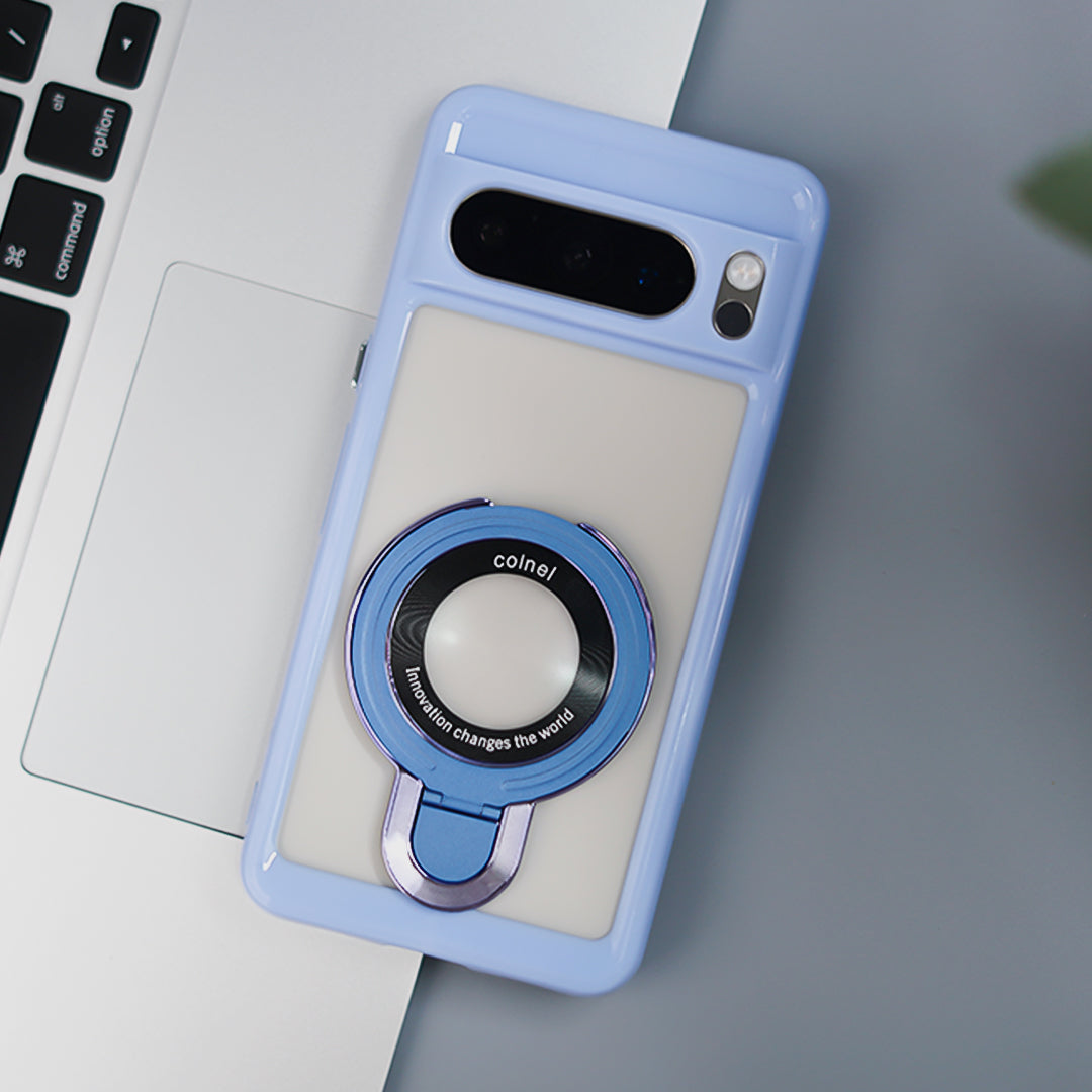 Million Cases Pixel 8 Series Transparent Rotating Ring Stand Case - view 3