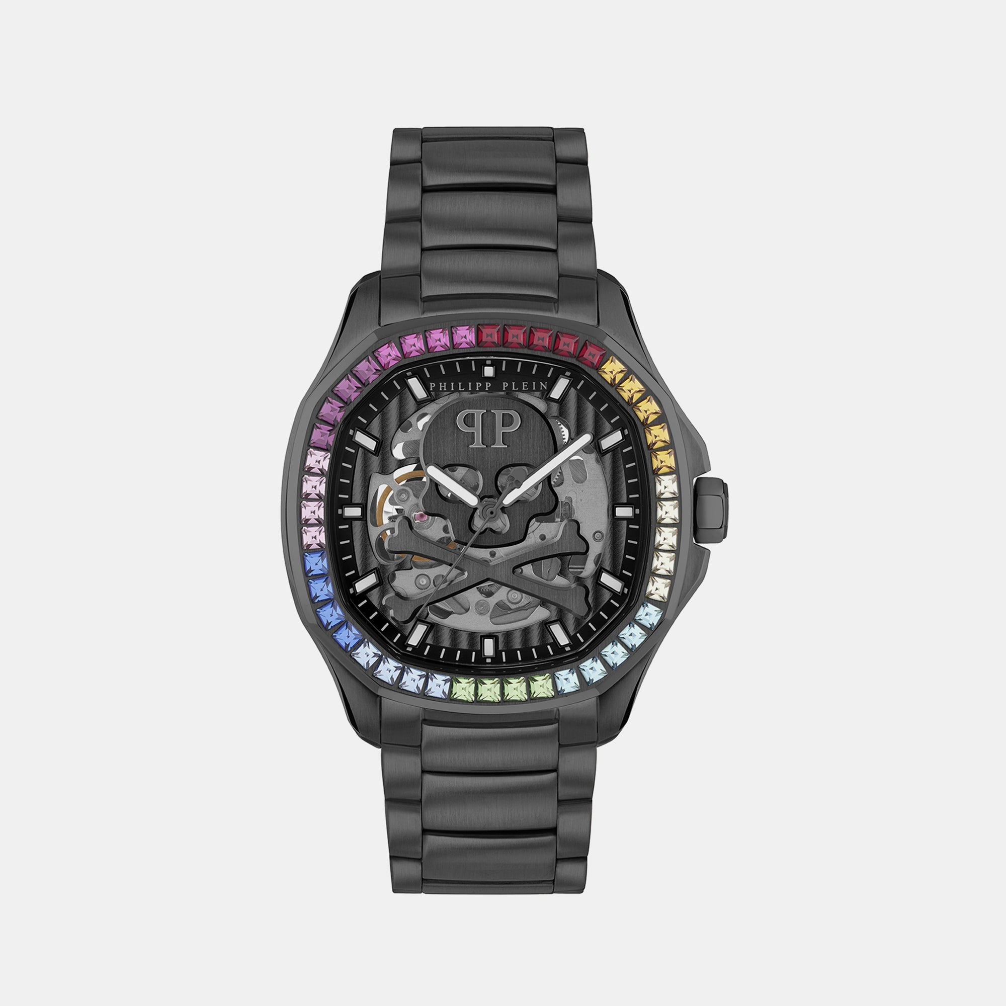 Philipp Plein High-Iconic Men Automatic Black Dial Analog Stainless Steel Watch PWRAA0823