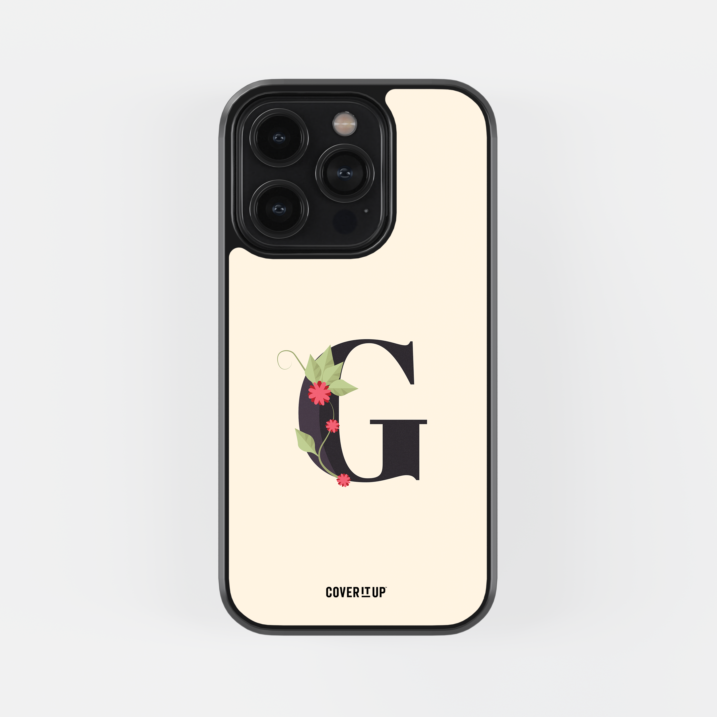 Design Phone Cases Limited Edition Floral Initial Glass Case - view 15