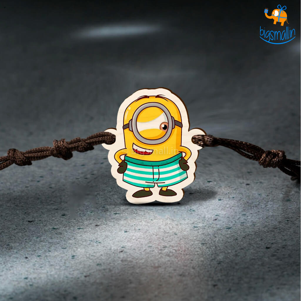 Bigsmall_cc Minion Wooden Rakhi - view 6