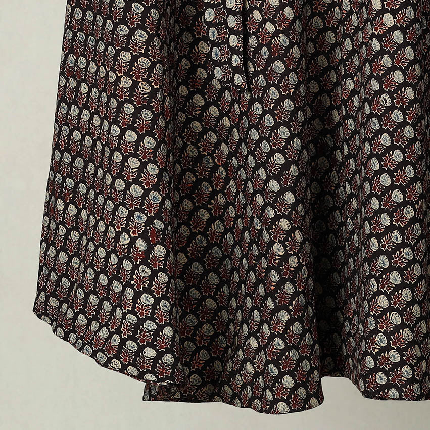 NOORI BAZAR Black - Block Print Cotton Wrap Around Ajrakh Skirt 24 - view 3