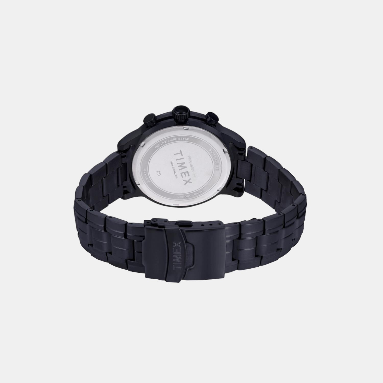 Timex E Class Men Quartz Black Dial Chronograph Stainless Steel Watch TWEG18605 - view 2
