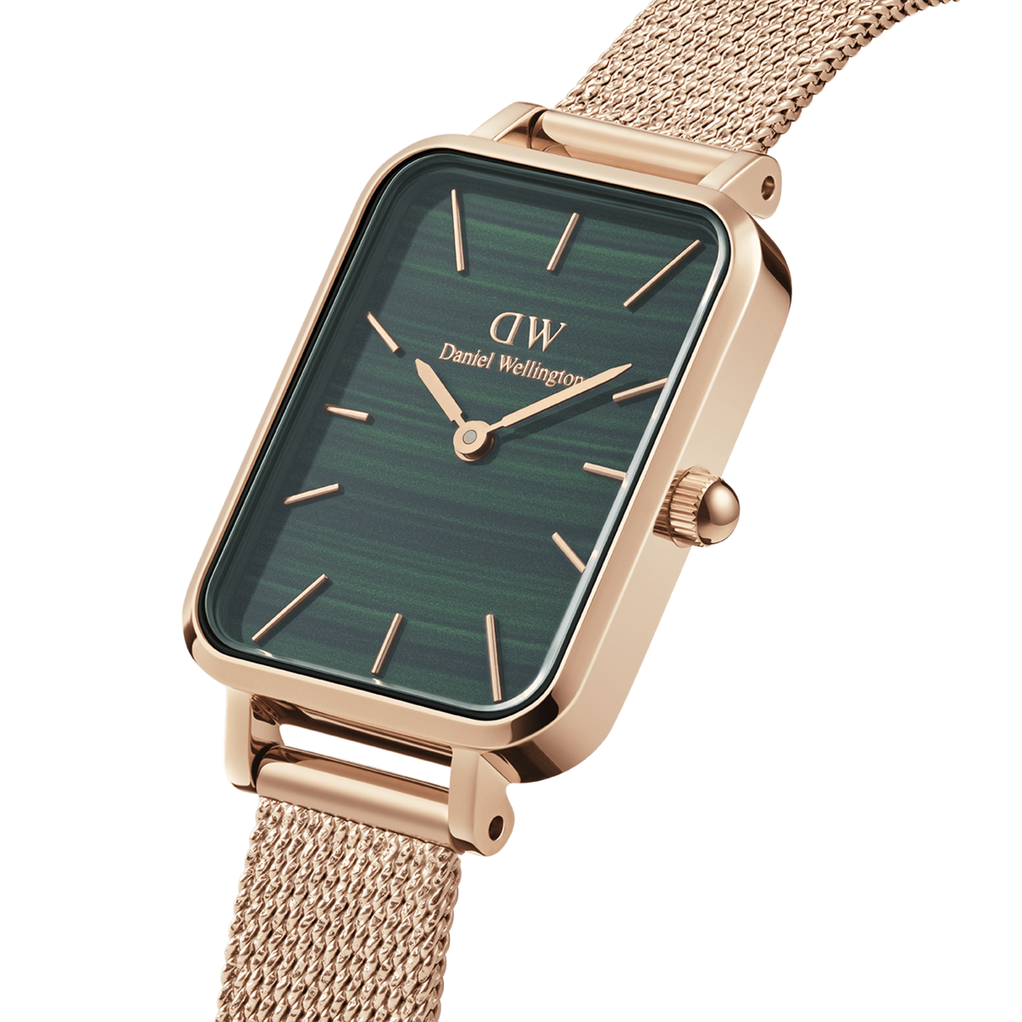 Daniel Wellington Quadro Pressed Melrose Green & Rose Gold