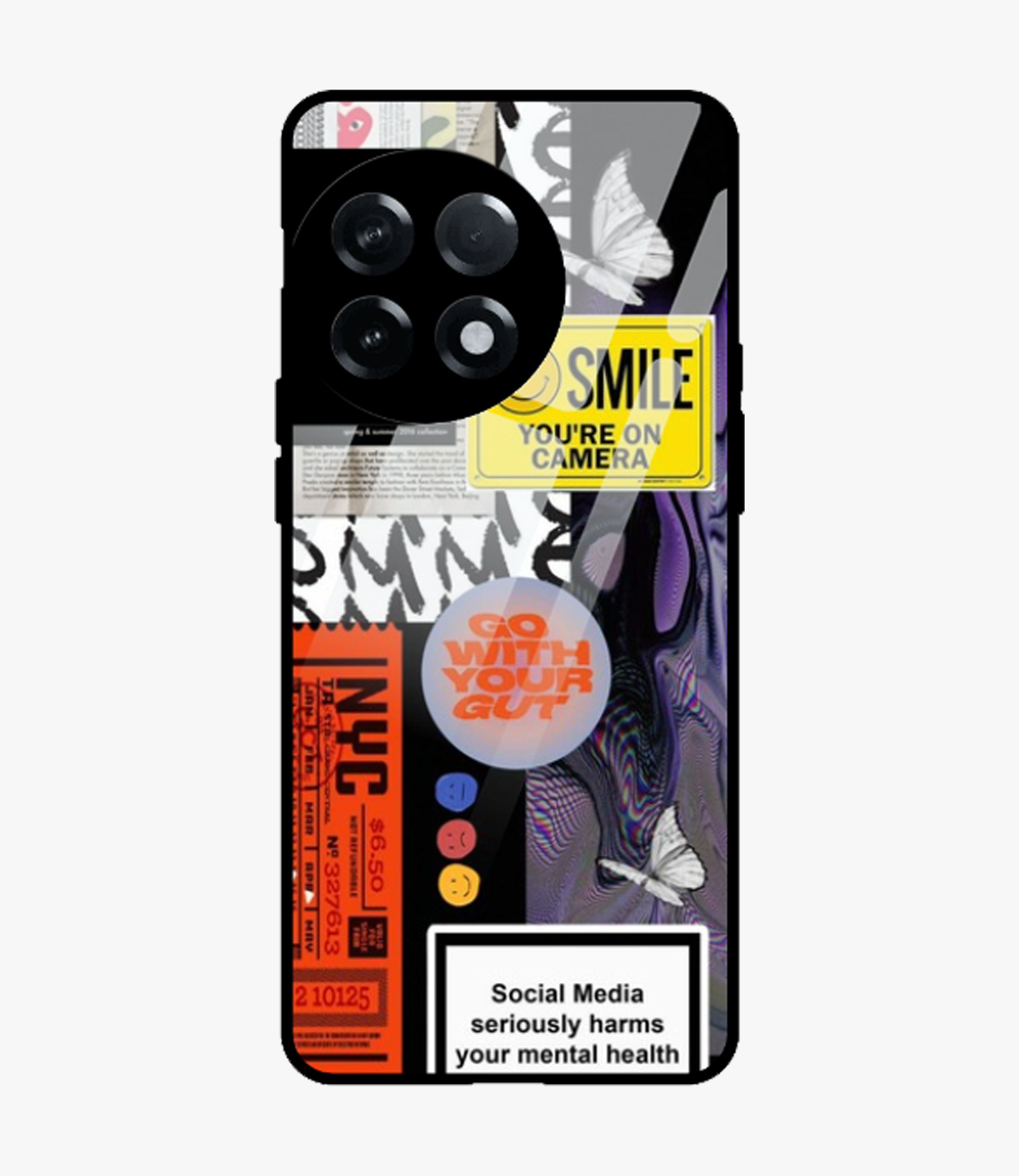 The Case Company Smile You'Re On Camera Glass Case for Oneplus 11