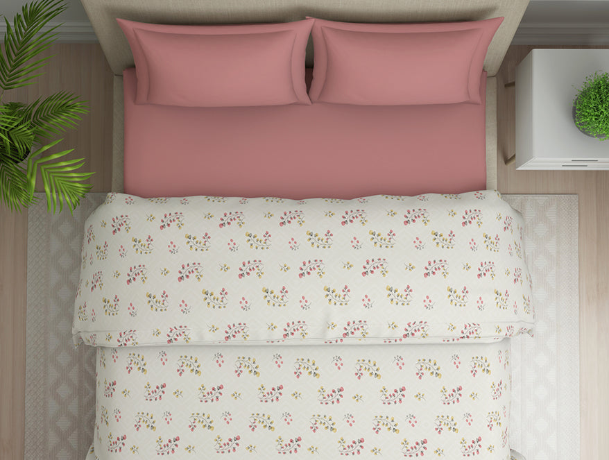 Spaces India Floral Grey Polycotton Quilt Double Harmony - By Welspun - view 3