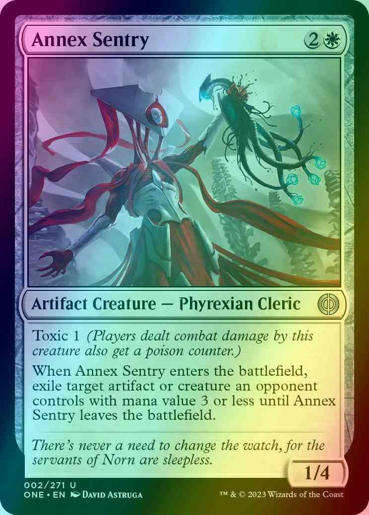 Annex sentry 2 – Magic Annex Sentry [2] [Phyrexia: All Will Be One] [Foil]