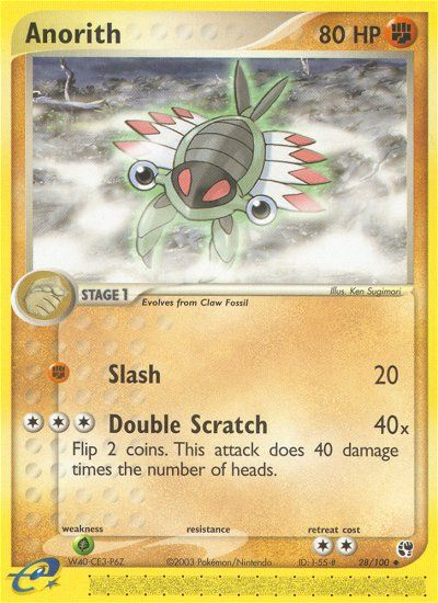 Uncommon ex2-28 non-holo – Pokémon Anorith - 28/100 - Uncommon [ex2-28] [Non-Holo] - Anorith - 28/100 - Uncommon