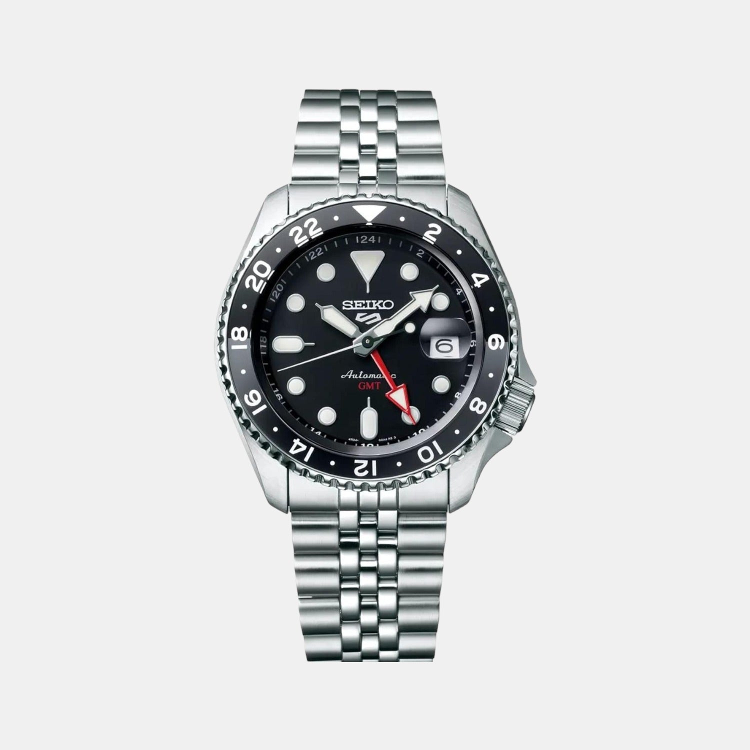 Seiko 5 Sports Men Automatic Black Dial Analog Stainless Steel Watch SSK001K1