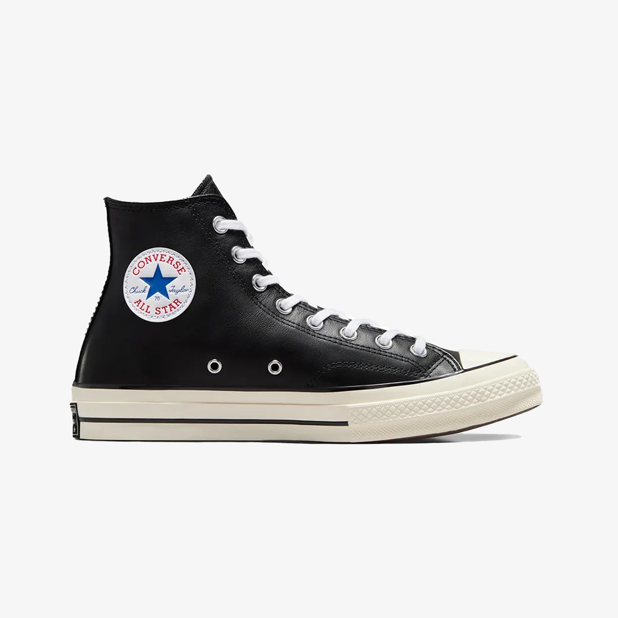 Converse | CHUCK 70 LEATHER SEASONAL { BLACK/WHITE
