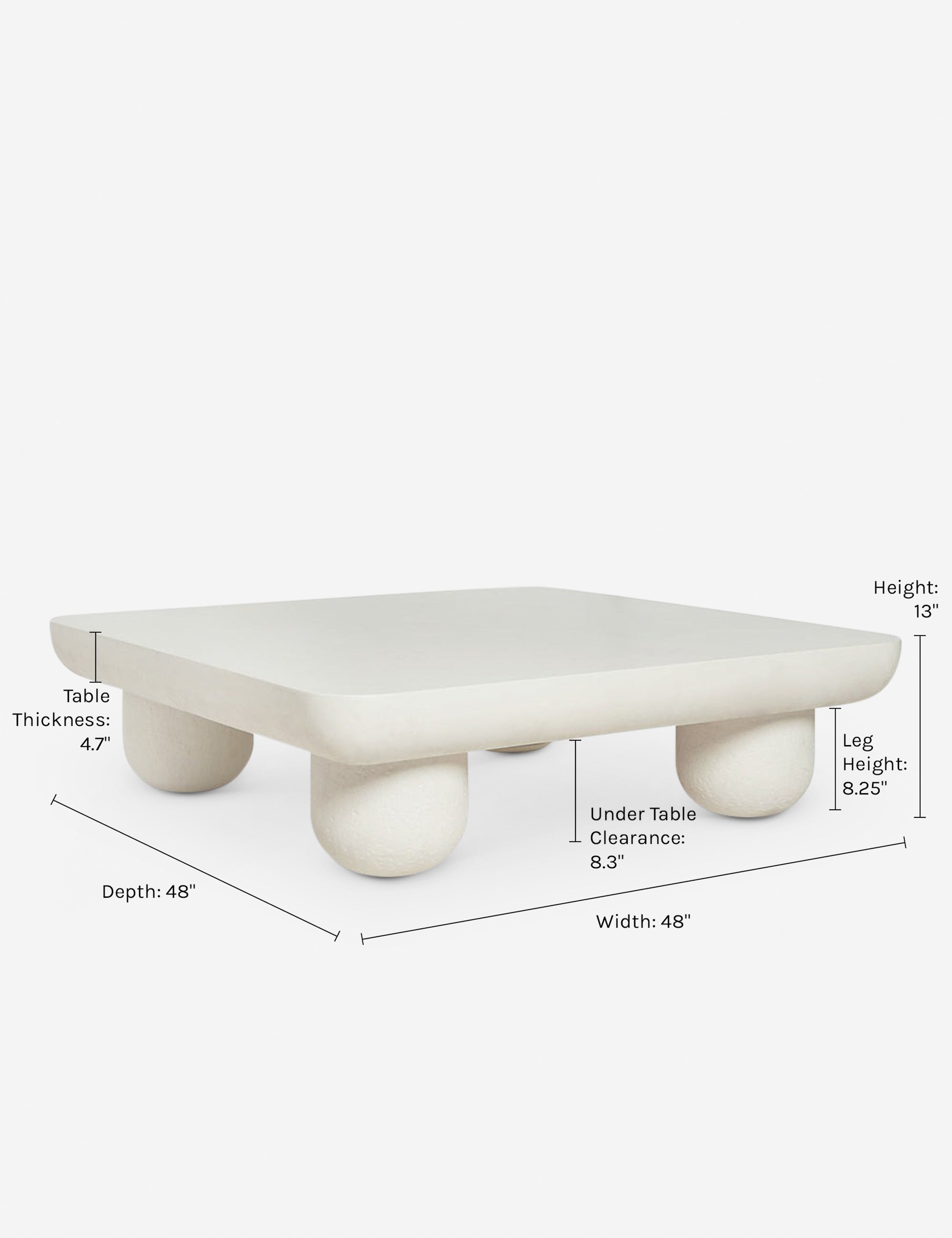 Lulu and Georgia Clouded Square Coffee Table by Sarah Sherman Samuel - view 6