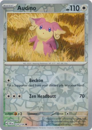 Common sv09-124 reverse – Pokémon Audino - 124/159 - Common [sv09-124] [Reverse Holo]