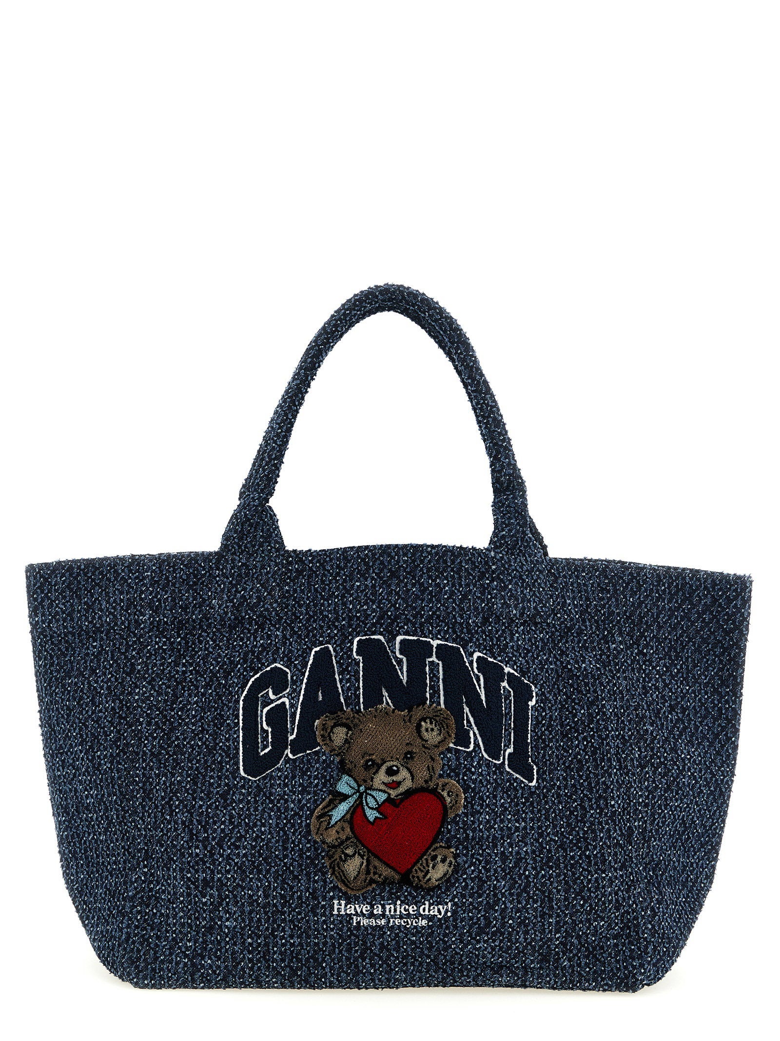 Ganni Medium Bear Shopping Bag – 100% organic cotton