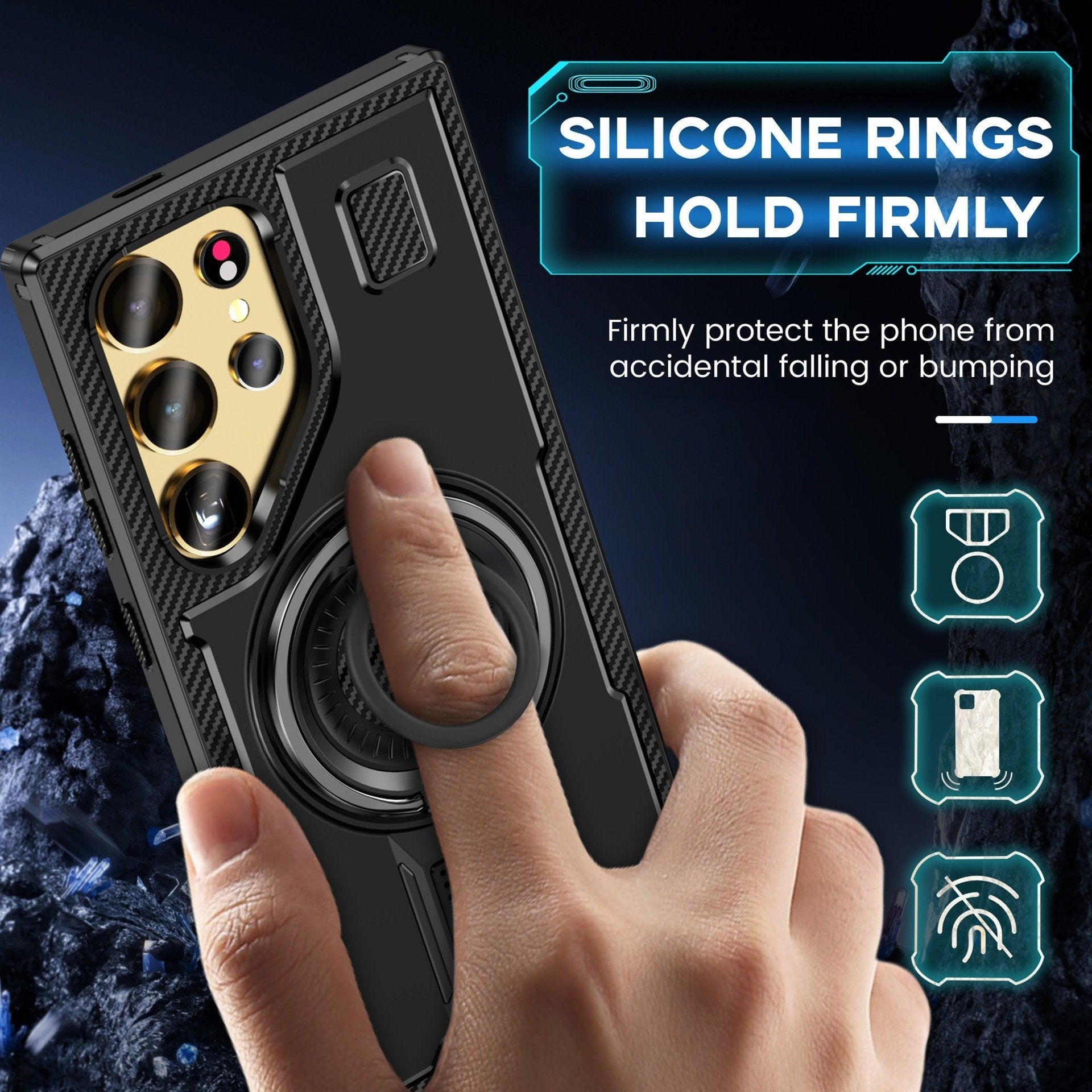 Million Cases Vent Flow Heat Dissipating Rotating Ring Case - Samsung - view 3