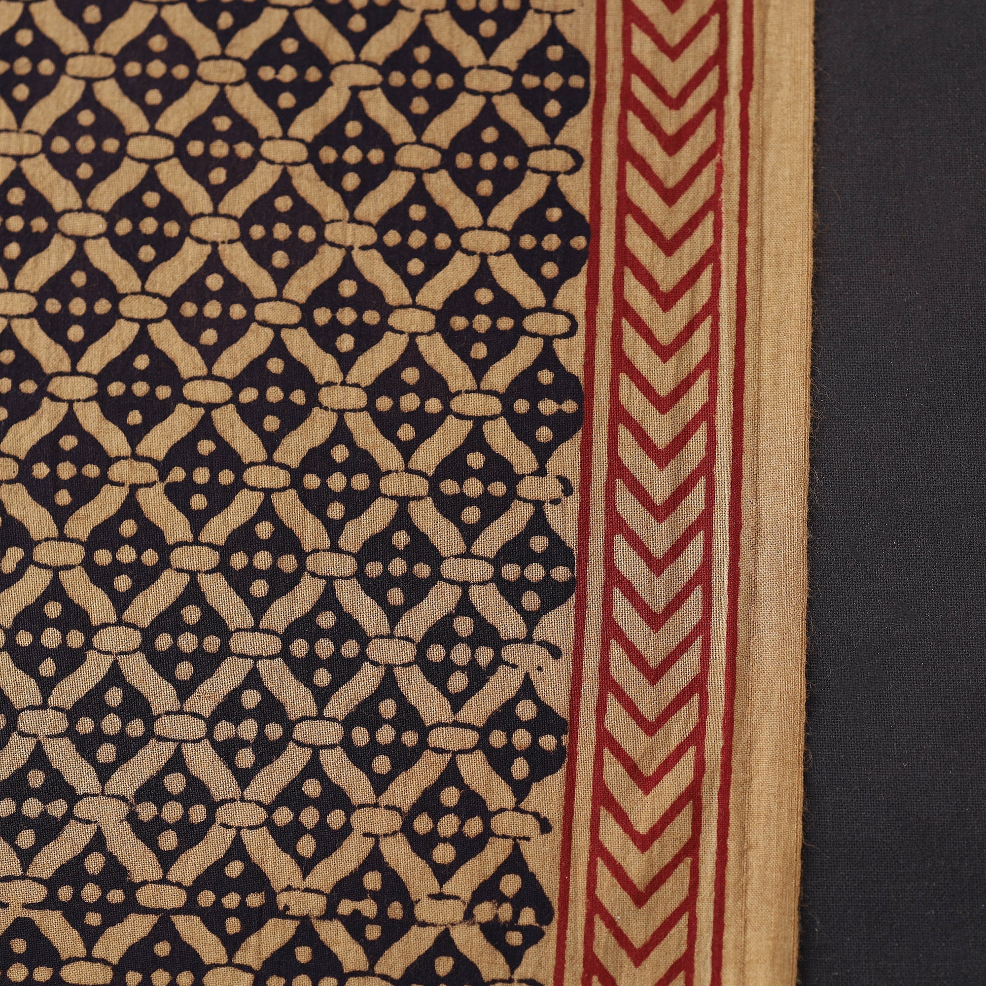 BAGH PRINTS BY UMAR FARUK KHATRI Brown - Hand Block Cotton Bagh Print Fabric 02 - view 4