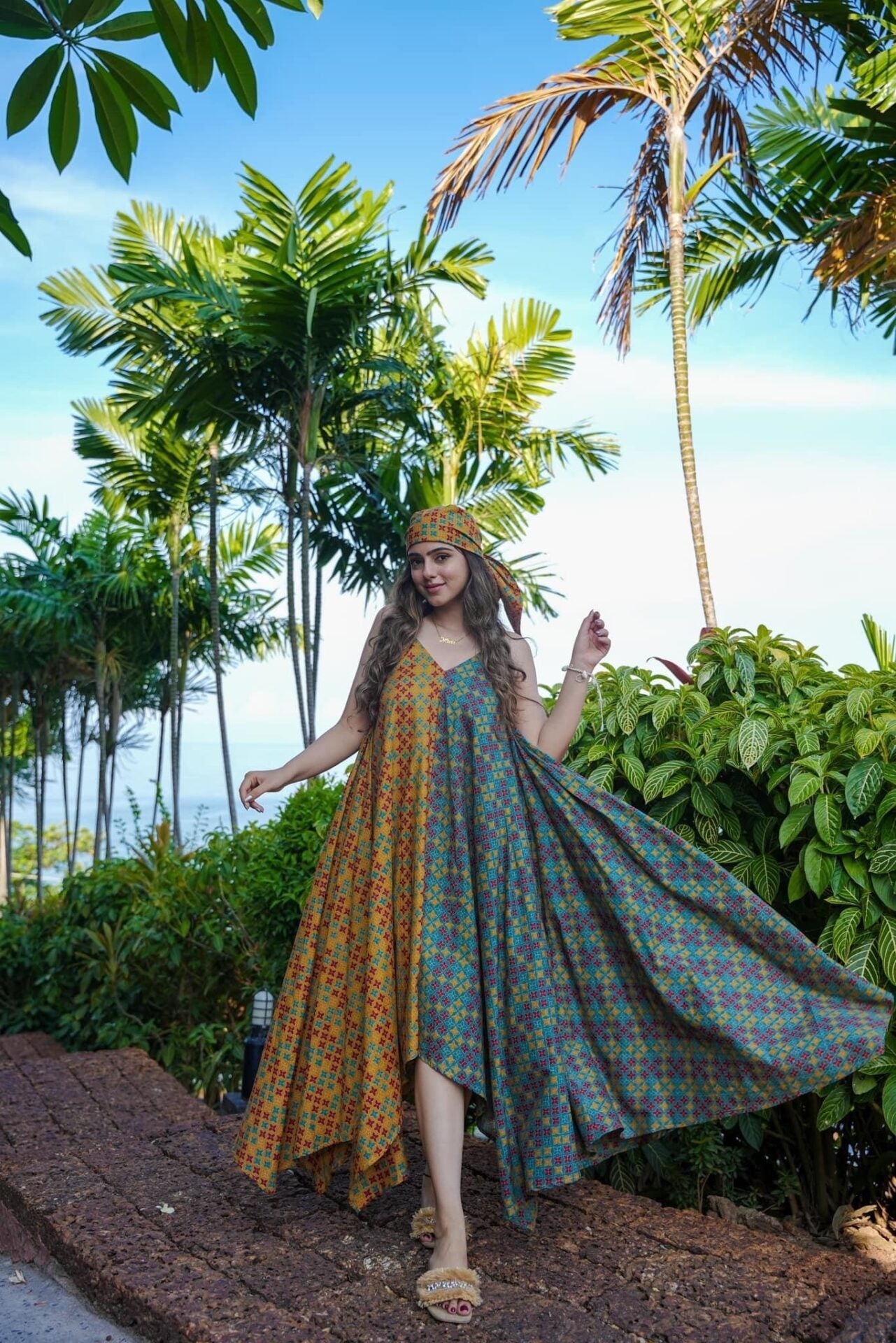 Idaho-o Vince cotton Handkerchief dress - view 2