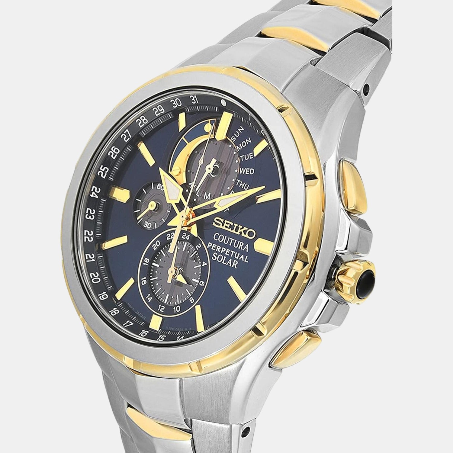 Seiko Coutura Men Quartz Black Dial Analog Stainless Steel Watch SSC798P1 - view 4