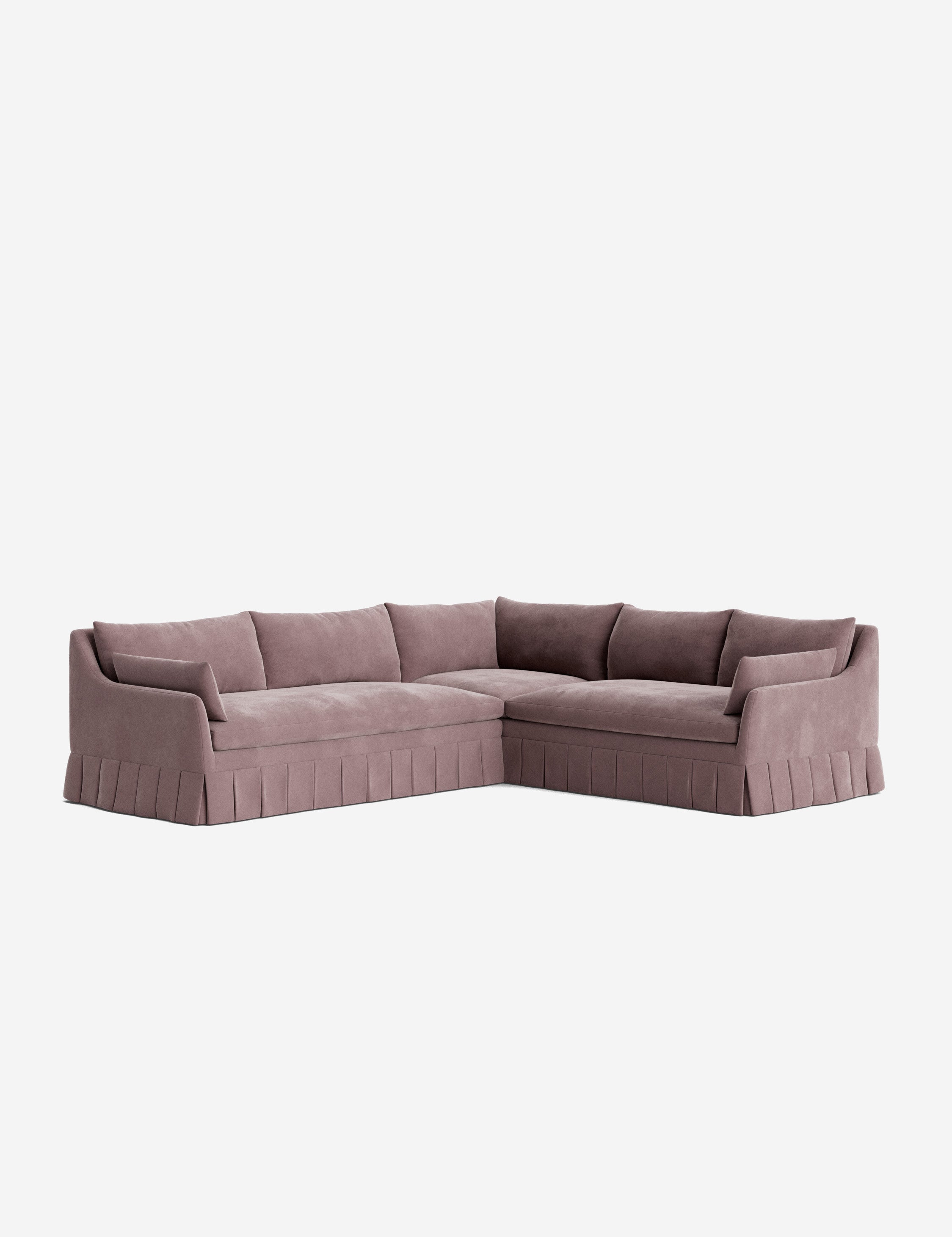 Lulu and Georgia Portola Luxe Depth Pleated Corner Sectional Sofa - view 20