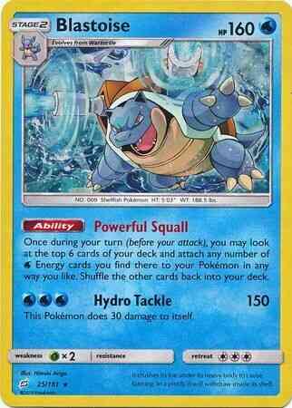 Pokémon Blastoise - 25/181 - Theme Deck Exclusive [sm9msp-25] [Cracked Ice Holo]