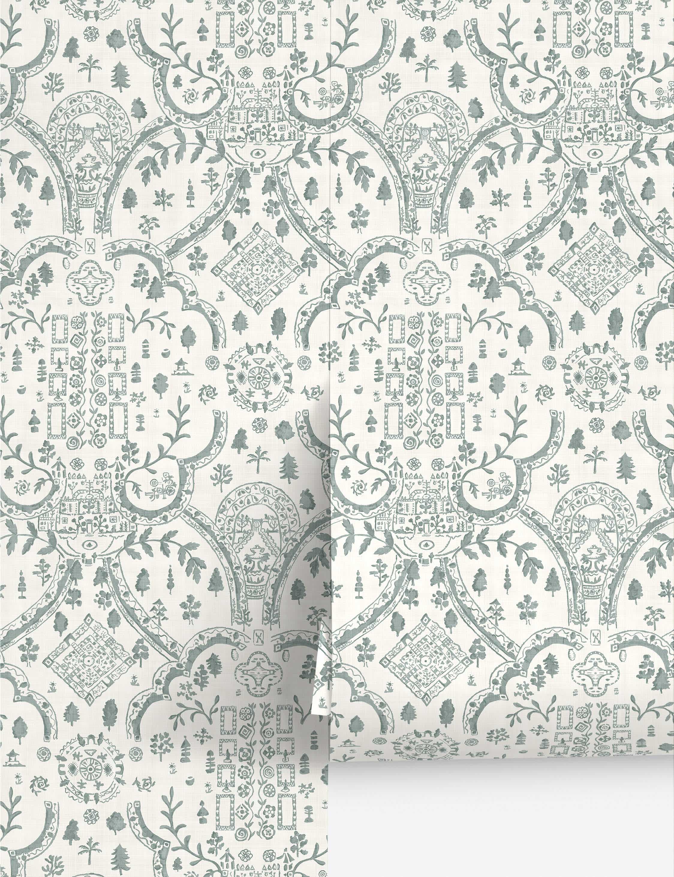 Lulu and Georgia Topiary View Wallpaper by Sanderson - view 2