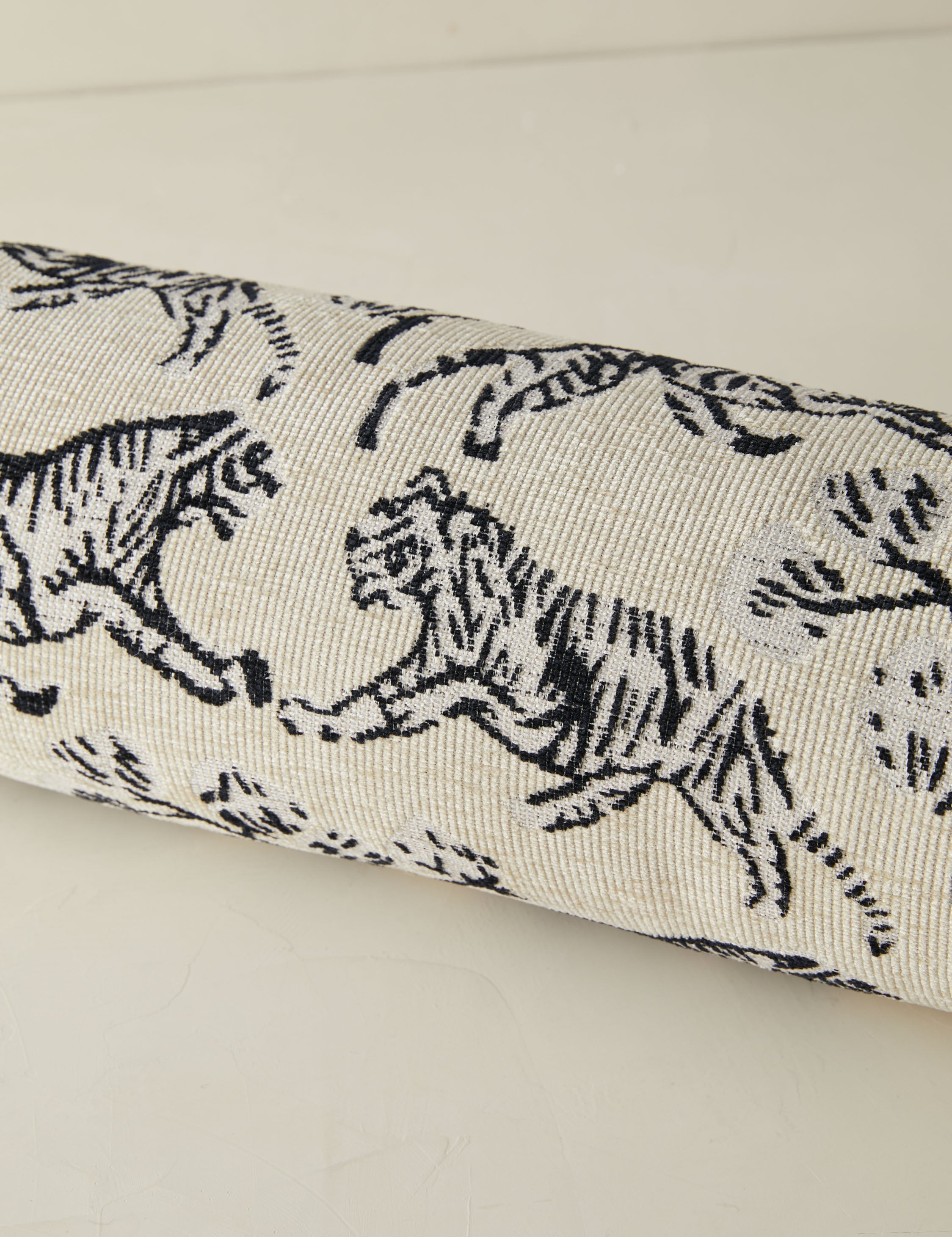 Lulu and Georgia Tiger Jacquard Bolster Pillow by Sarah Sherman Samuel - view 10