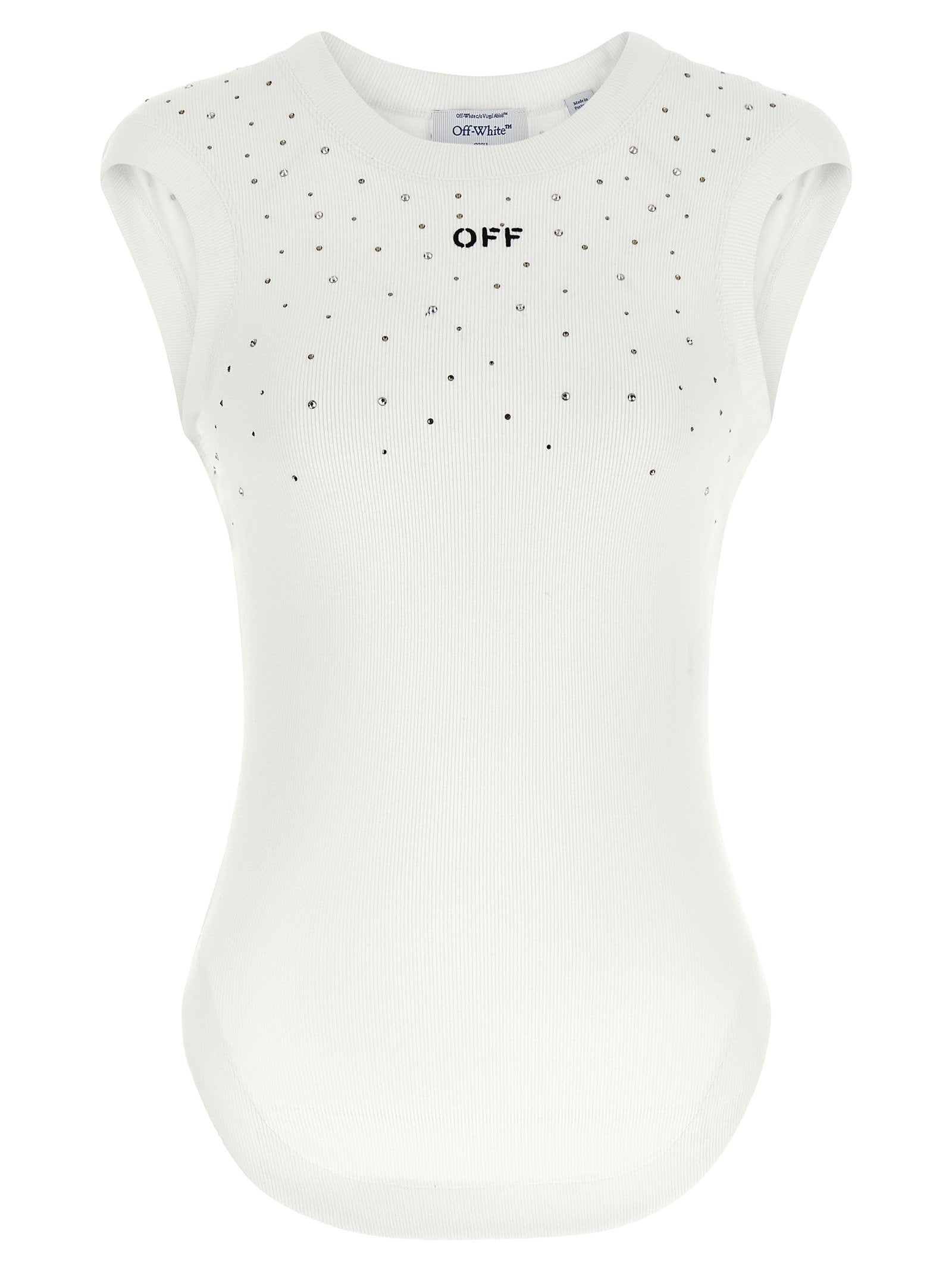 Off white t-shirts – Off White Top Swarowski – 95% viscose, 5% elastane