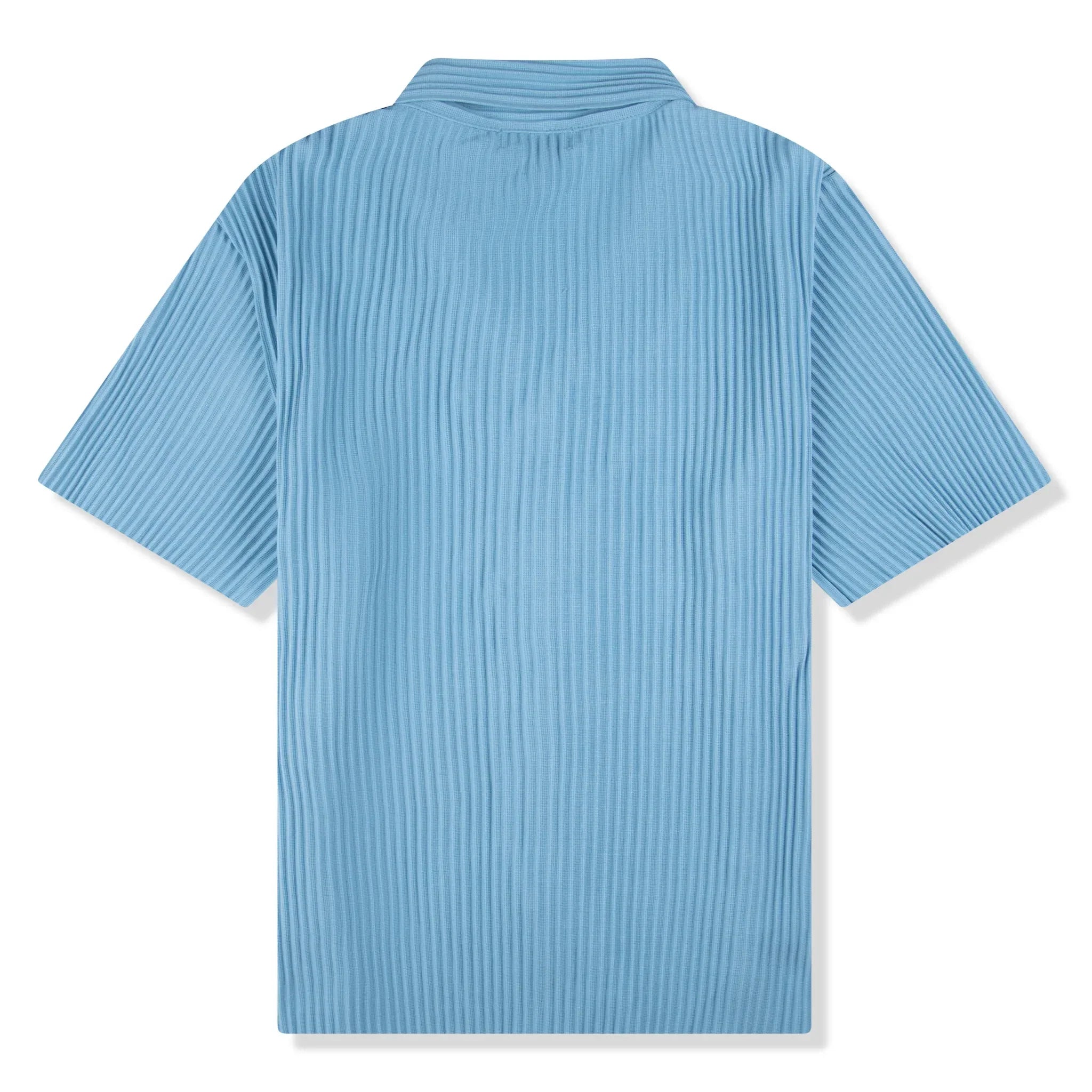 Belier Pleated Short Sleeve Light Blue Resort Shirt - view 2