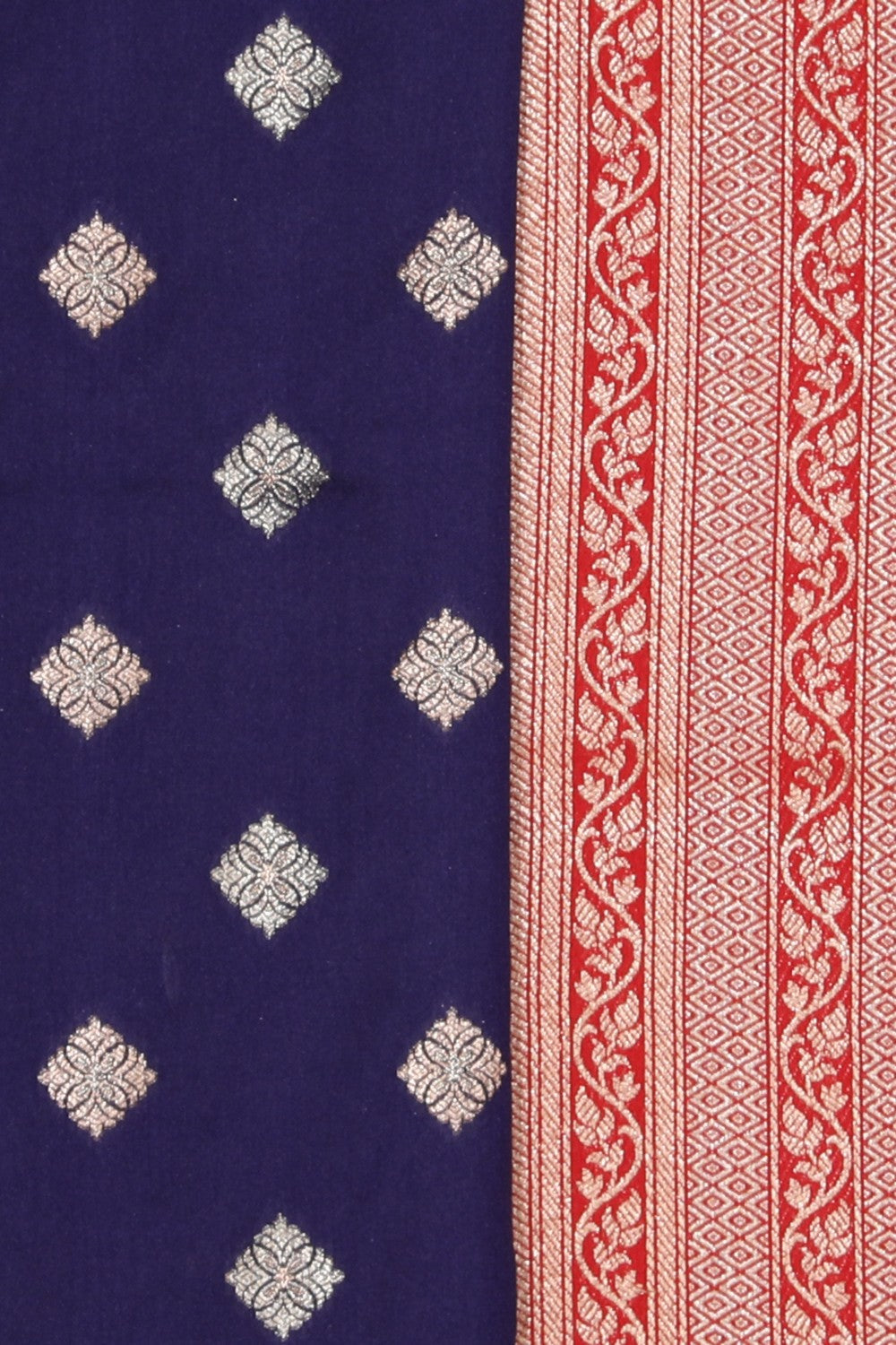 Kalanjali Gorgeous Brocade Navy Blue Saree – Women's - view 2