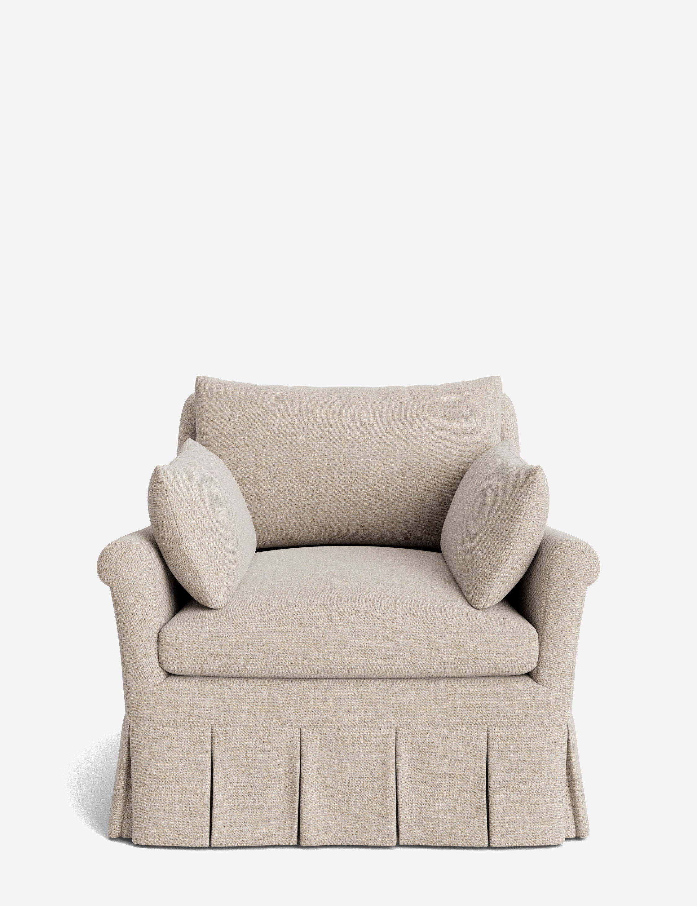 Lulu and Georgia Portola Rolled Arm Luxe Depth Pleated Chair - view 21