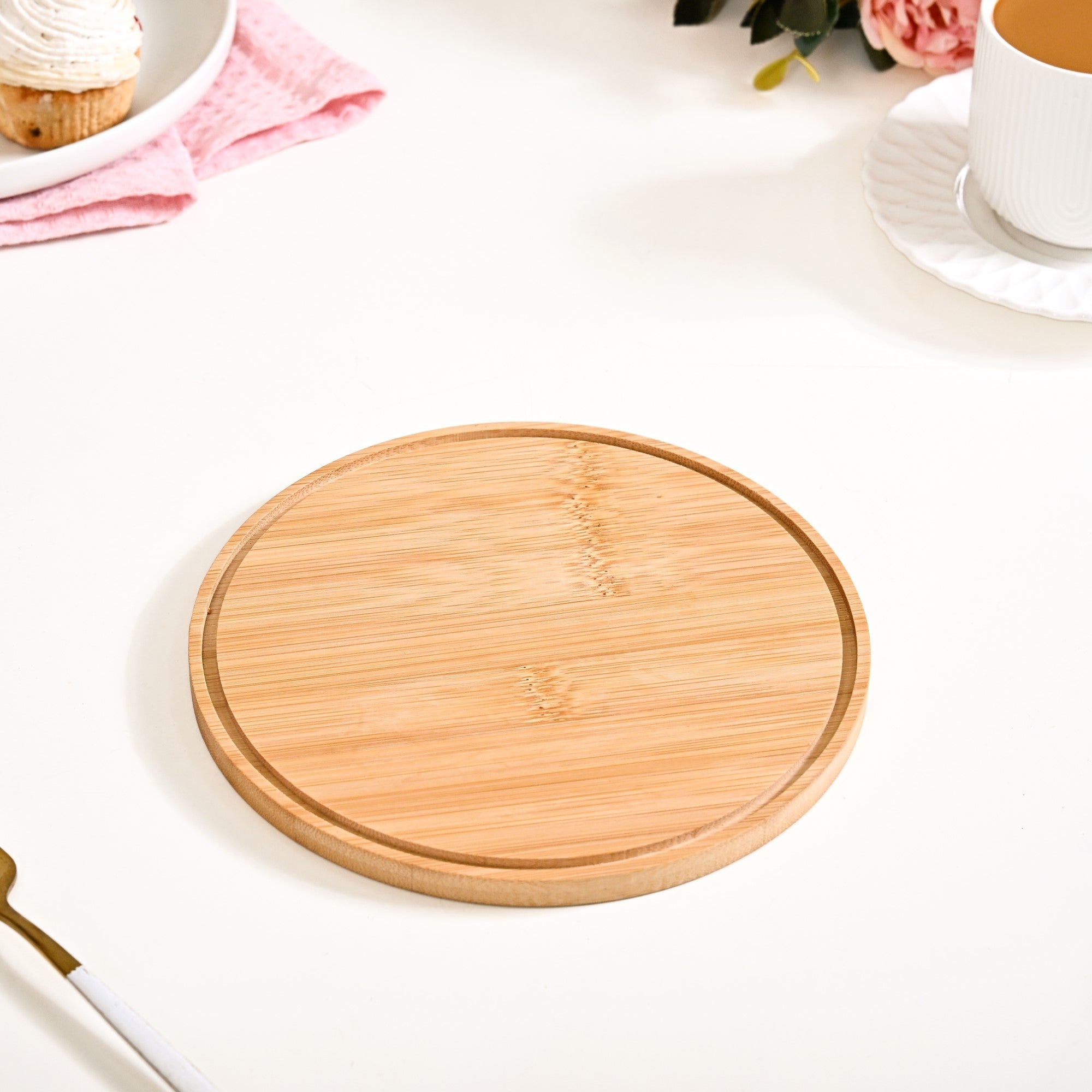 Nestasia Wooden Cake Stand With Transparent Cloche 17cm - view 3
