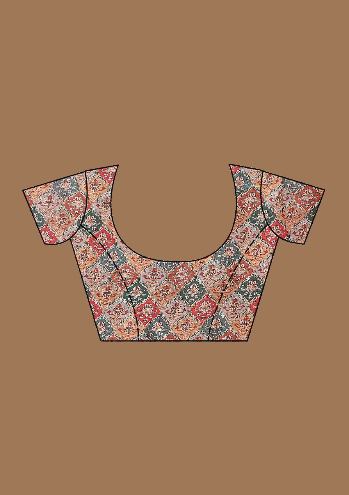 Koskii Wine Printed Tissue Saree – Women's - view 9