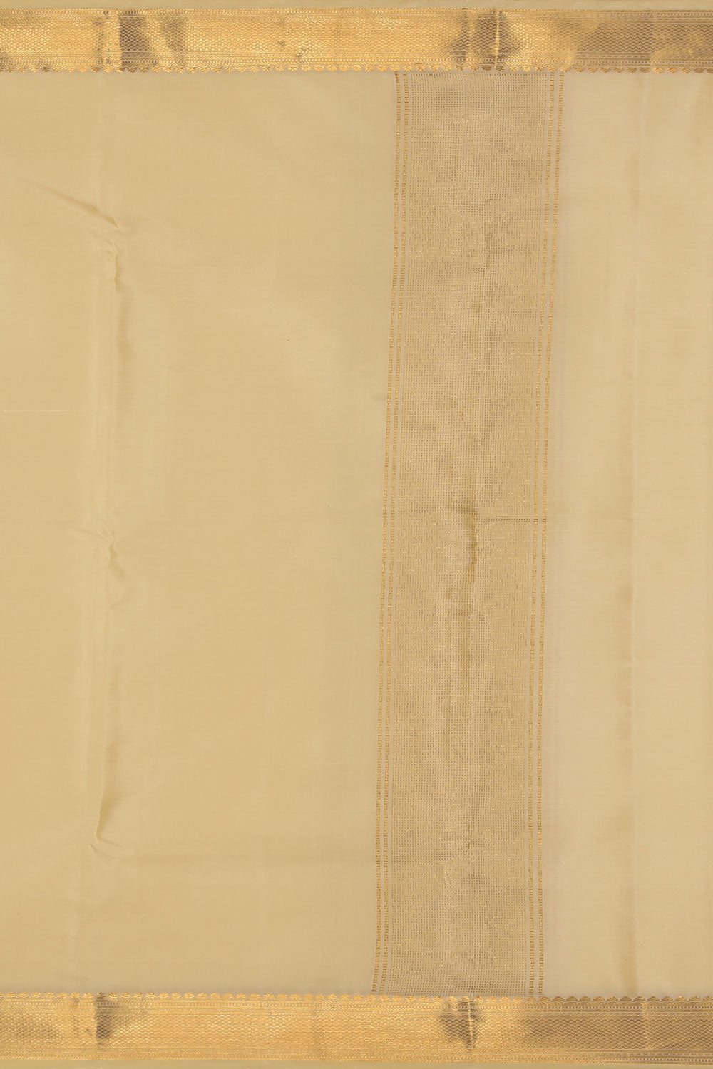 Kalanjali Kanchi Silk Ivory Cream Traditional Dhoti With Kanduva (8 X 4) - view 2