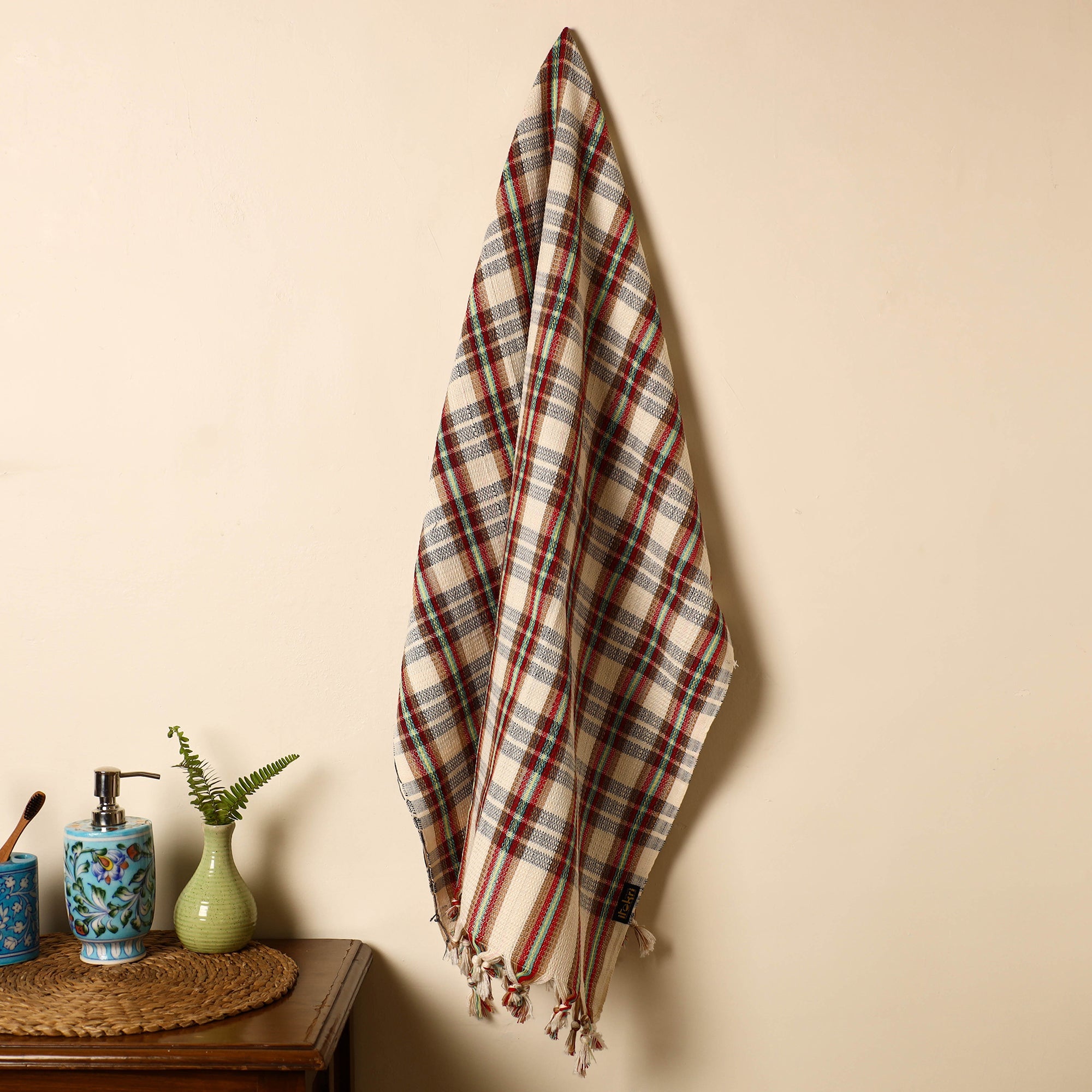 GWALIOR HANDLOOMS Black - Handloom Fine Cotton Gamcha Bath Towel 14